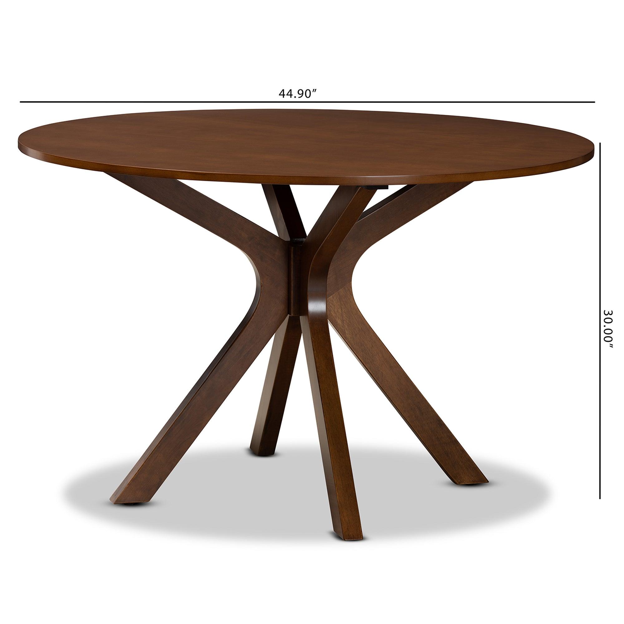 Kenji Modern and Contemporary Finished 45-Inch-Wide Round Wood Dining Table