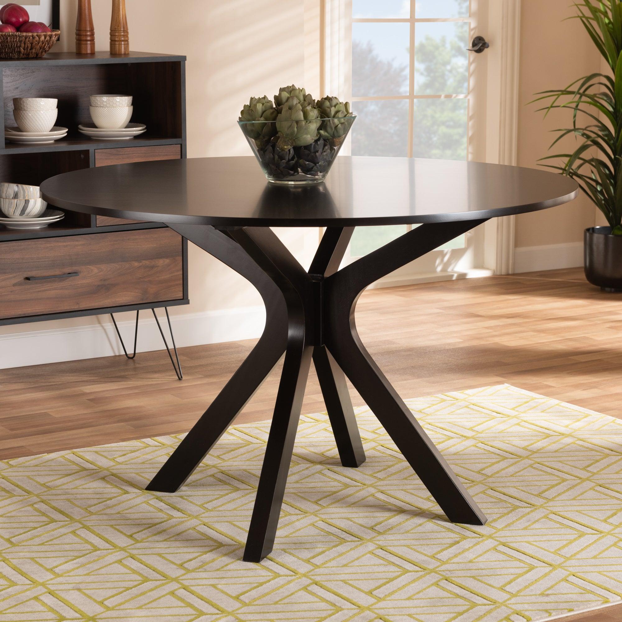 Kenji Modern and Contemporary Finished 45-Inch-Wide Round Wood Dining Table