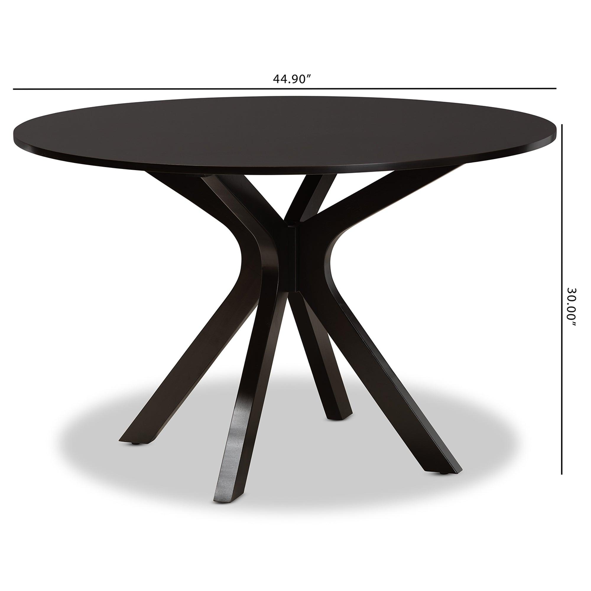 Kenji Modern and Contemporary Finished 45-Inch-Wide Round Wood Dining Table