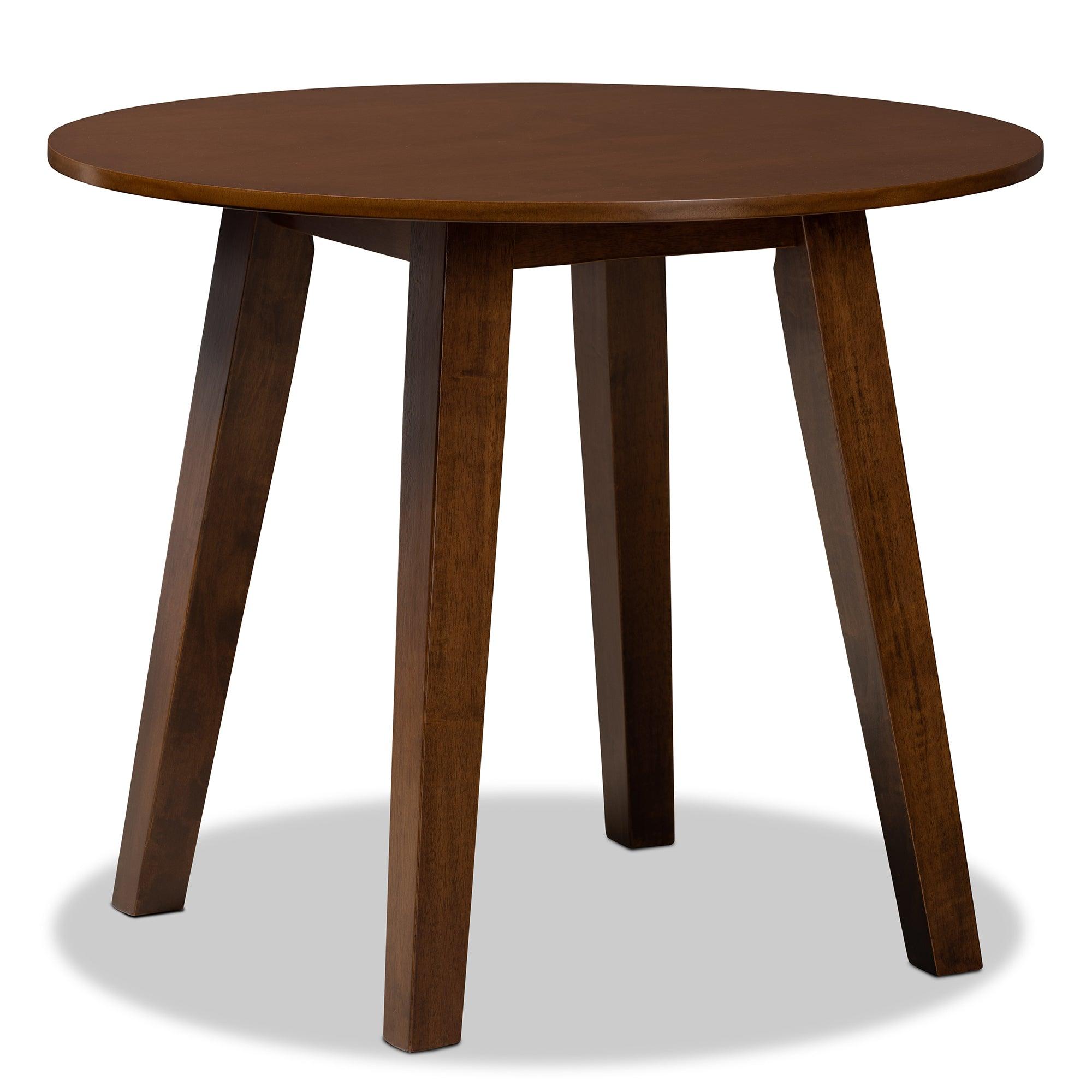 Ela Modern and Contemporary Finished 35-Inch-Wide Round Wood Dining Table