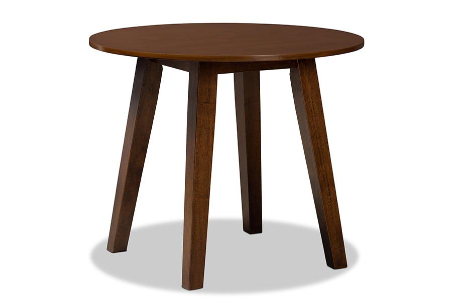 Ela Modern and Contemporary Finished 35-Inch-Wide Round Wood Dining Table