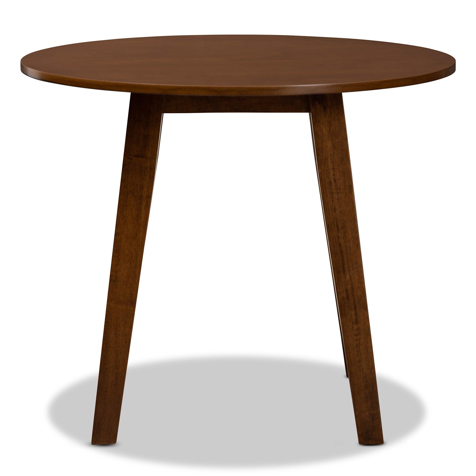 Ela Modern and Contemporary Finished 35-Inch-Wide Round Wood Dining Table