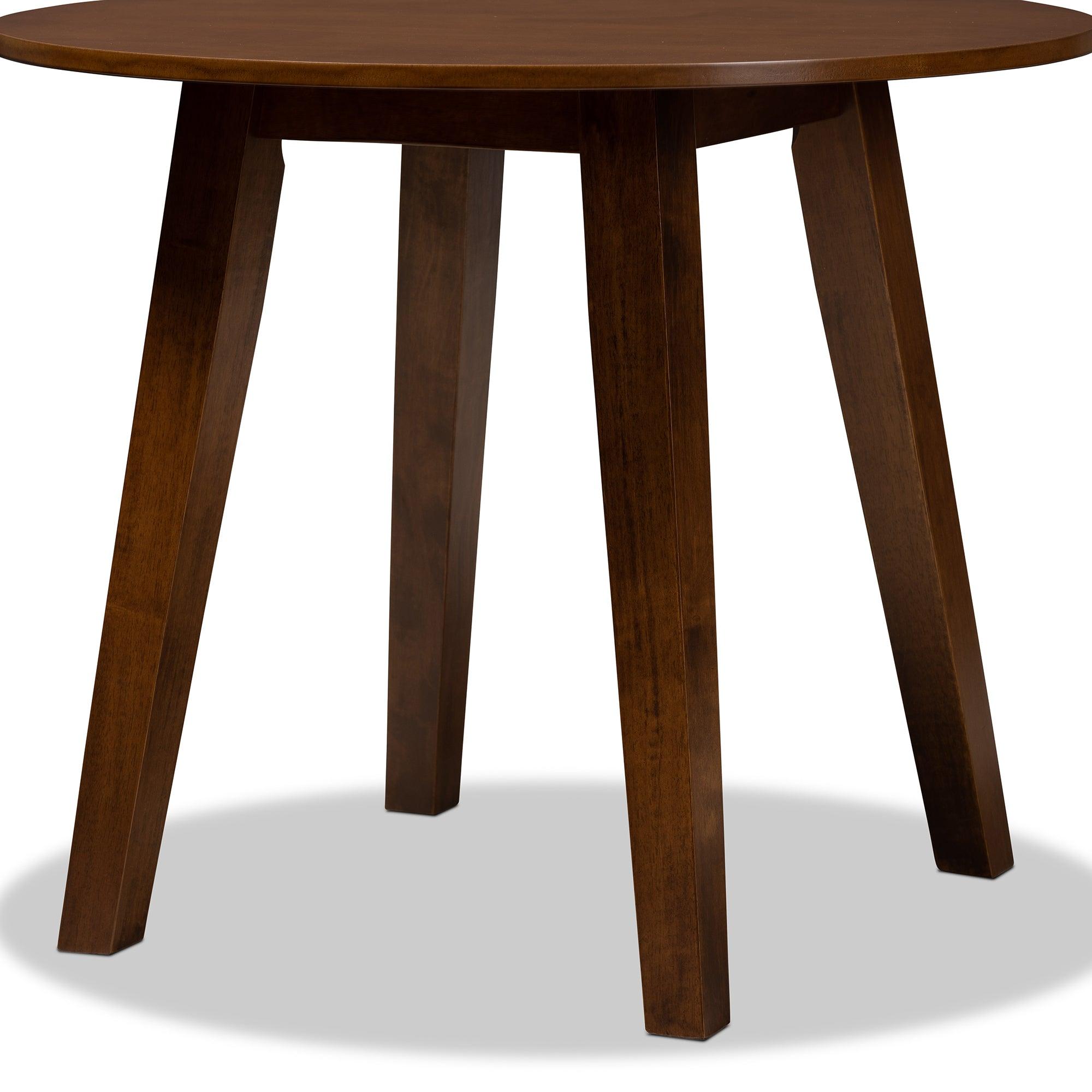 Ela Modern and Contemporary Finished 35-Inch-Wide Round Wood Dining Table