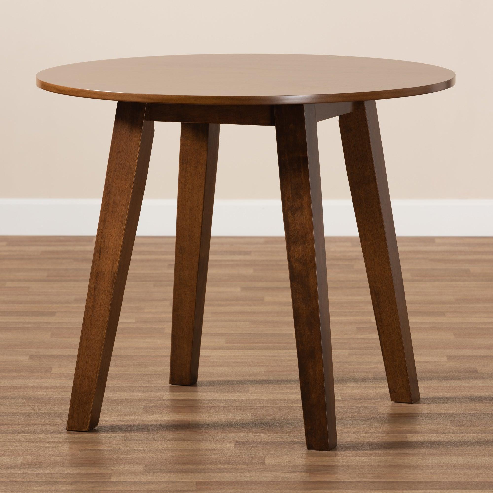 Ela Modern and Contemporary Finished 35-Inch-Wide Round Wood Dining Table