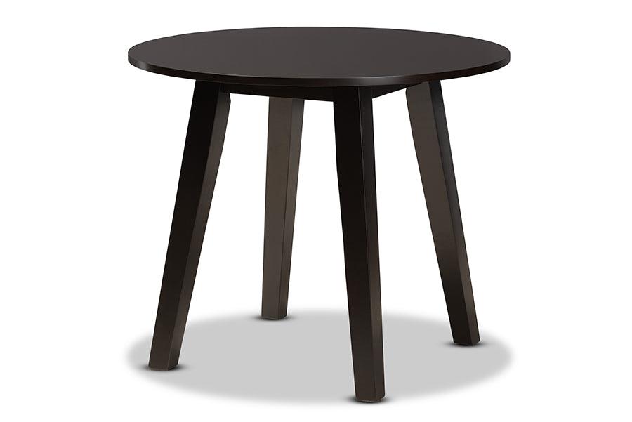 Ela Modern and Contemporary Finished 35-Inch-Wide Round Wood Dining Table