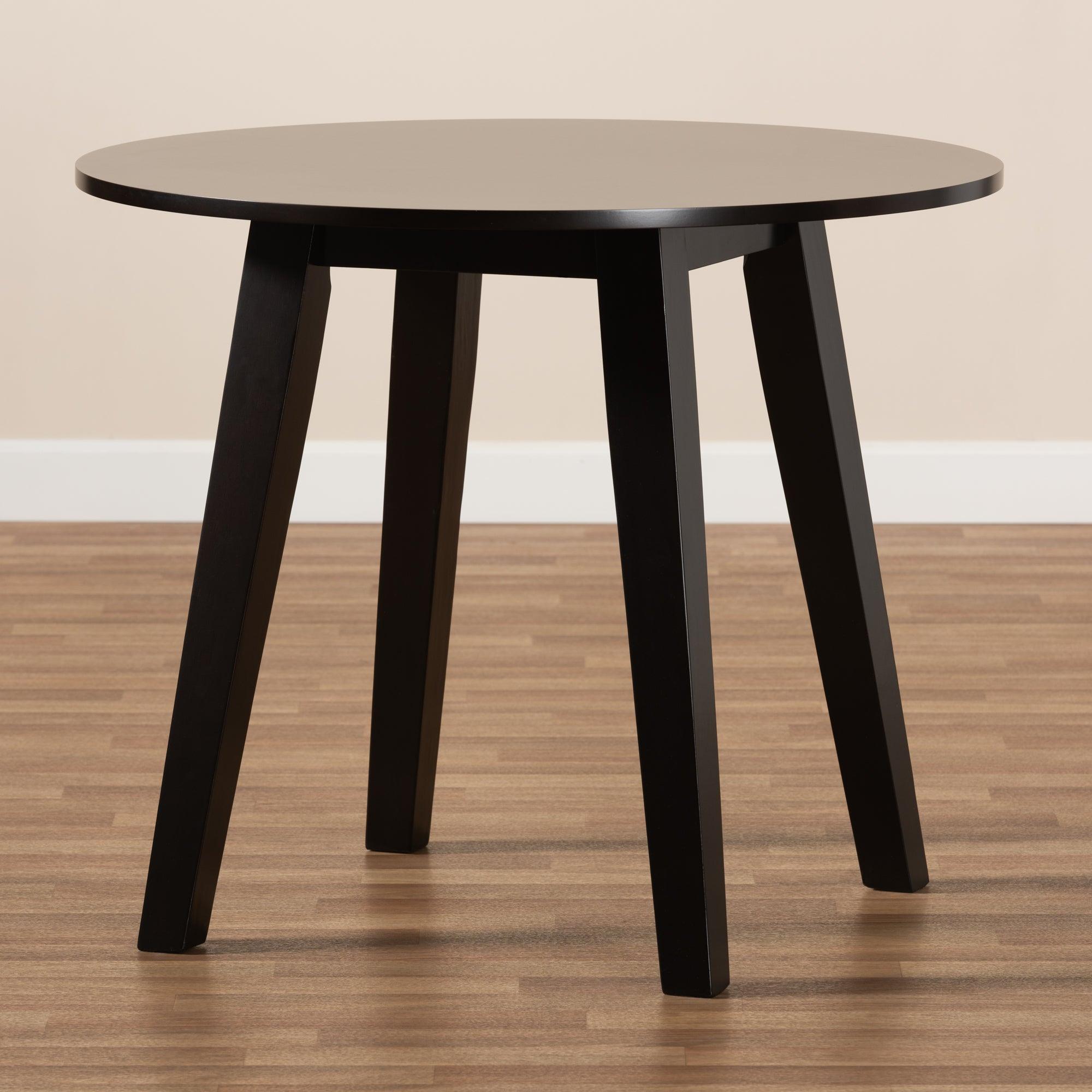 Ela Modern and Contemporary Finished 35-Inch-Wide Round Wood Dining Table