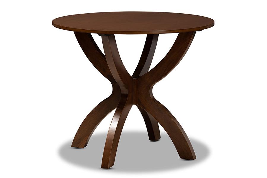 Tilde Modern and Contemporary Finished 35-Inch-Wide Round Wood Dining Table