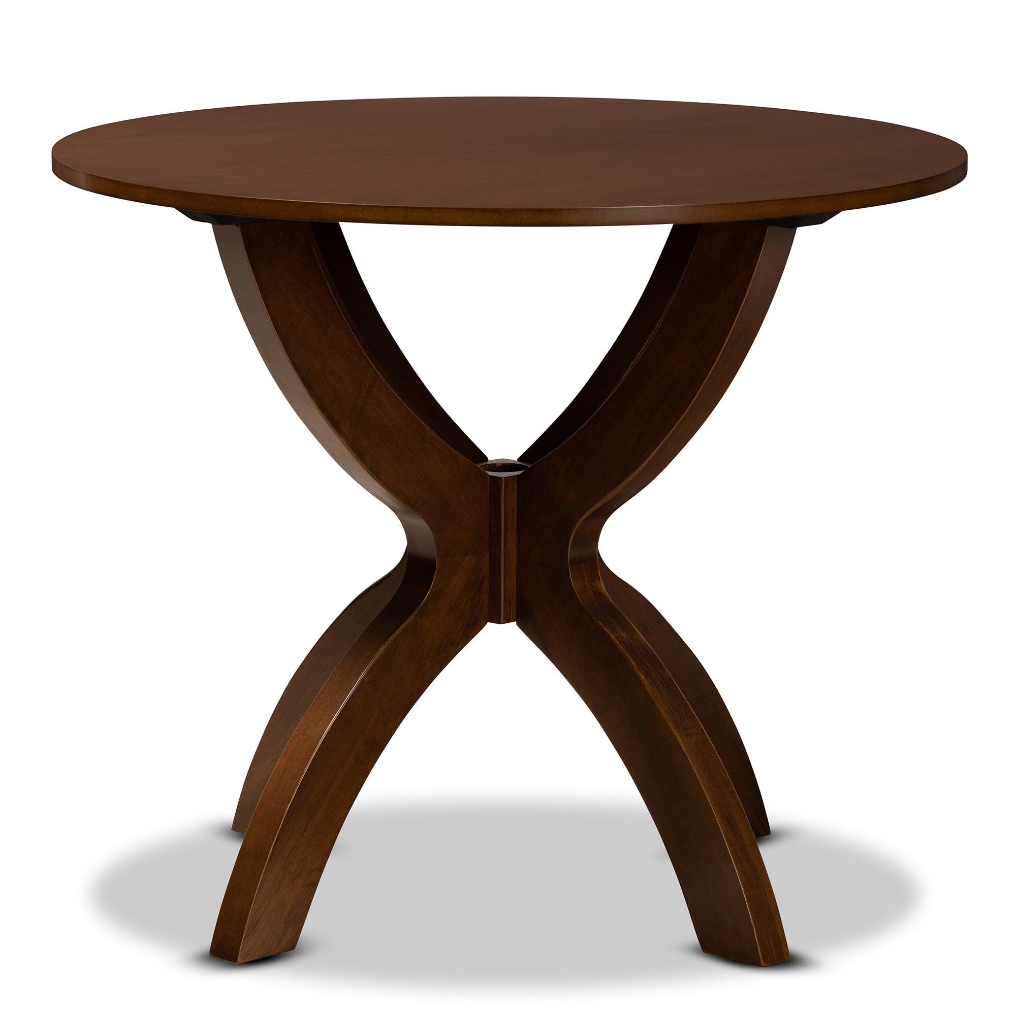 Tilde Modern and Contemporary Finished 35-Inch-Wide Round Wood Dining Table