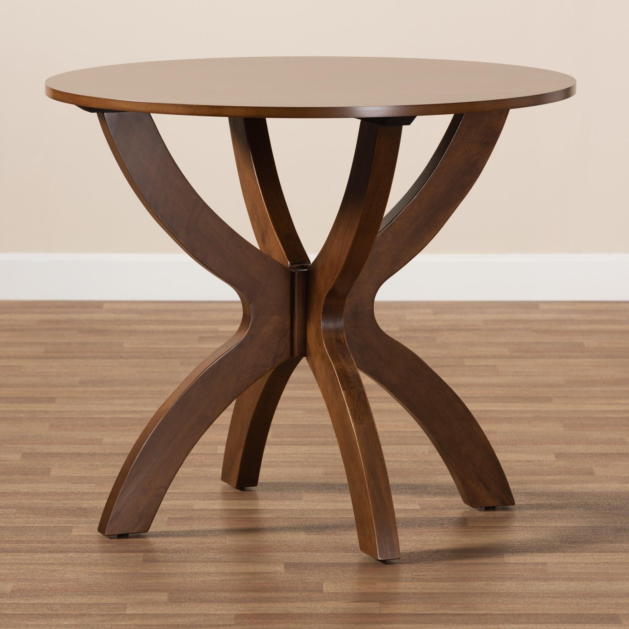 Tilde Modern and Contemporary Finished 35-Inch-Wide Round Wood Dining Table