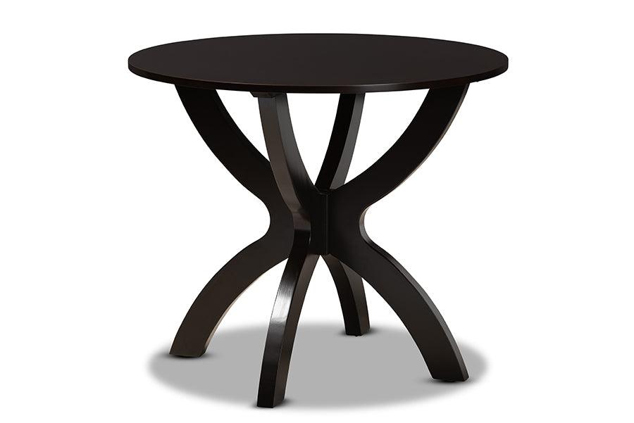 Tilde Modern and Contemporary Finished 35-Inch-Wide Round Wood Dining Table