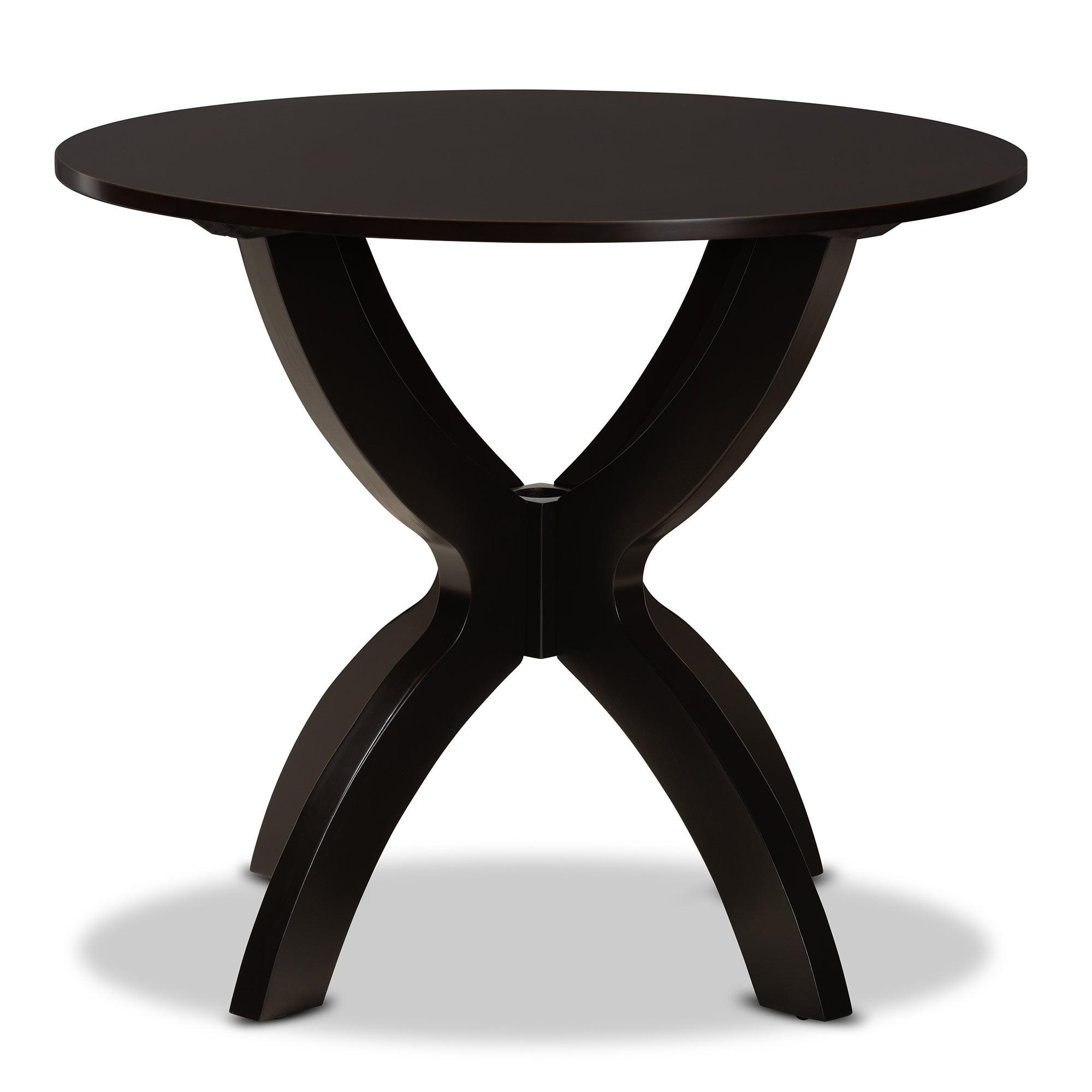 Tilde Modern and Contemporary Finished 35-Inch-Wide Round Wood Dining Table