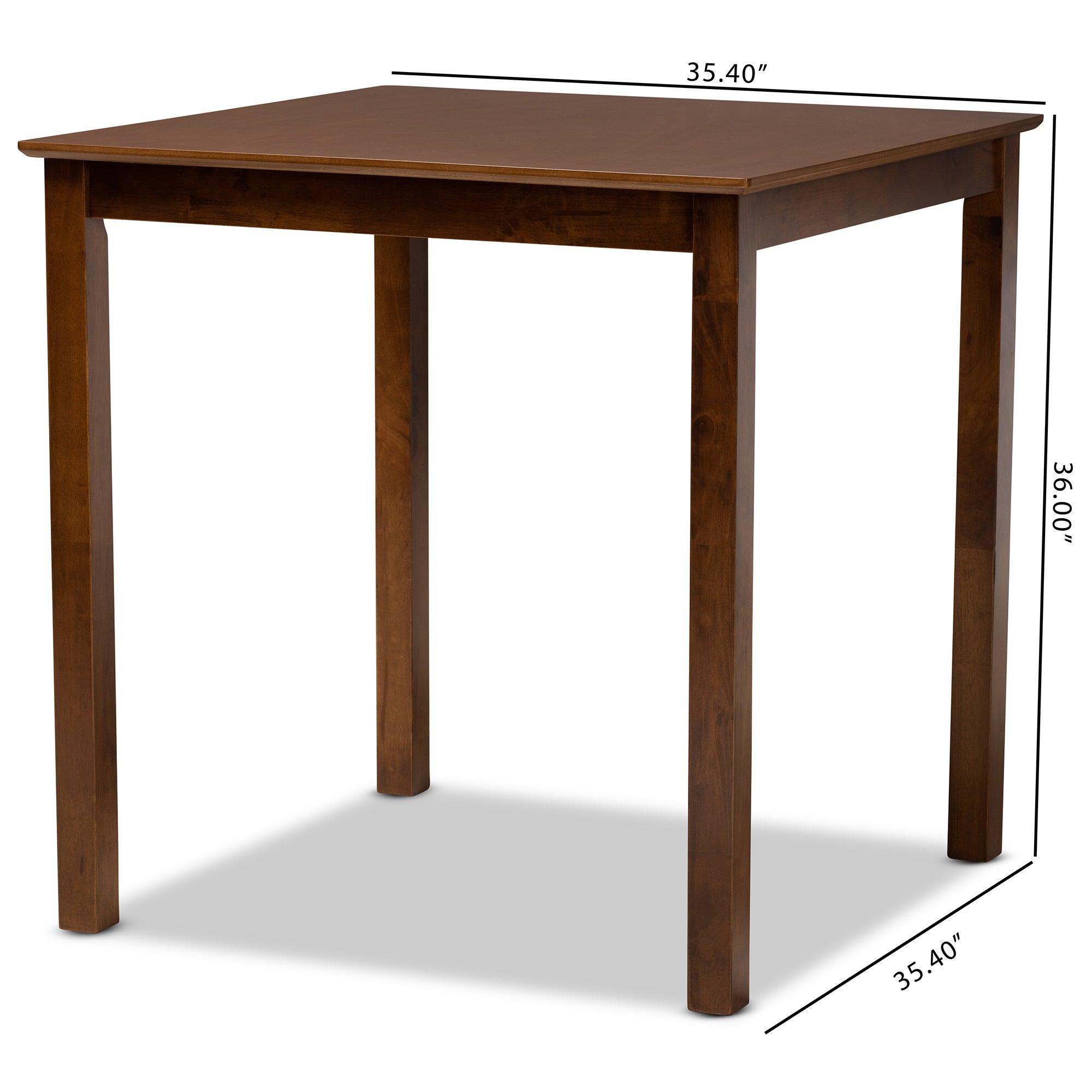 Lenoir Modern and Contemporary Finished Wood Counter Height Pub Table