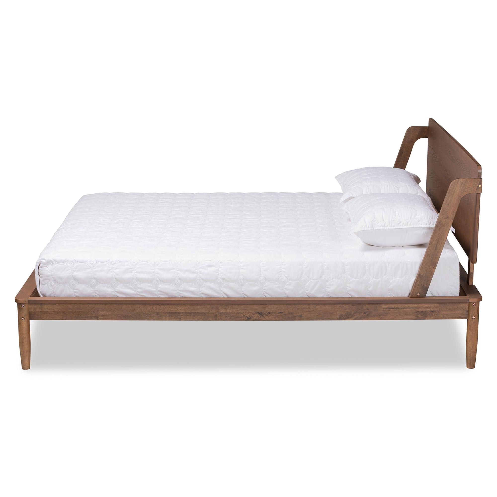 Sadler Mid-Century Modern Ash Finished Wood Platform Bed