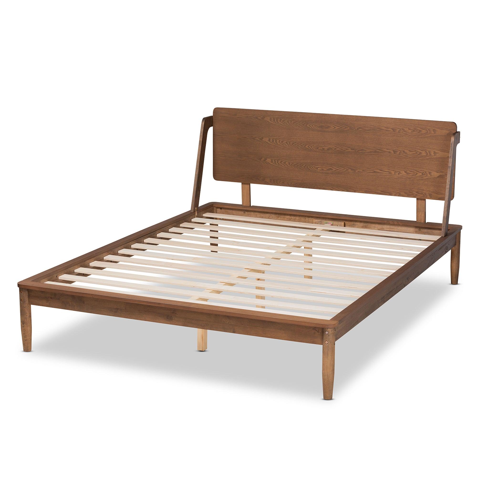 Sadler Mid-Century Modern Ash Finished Wood Platform Bed