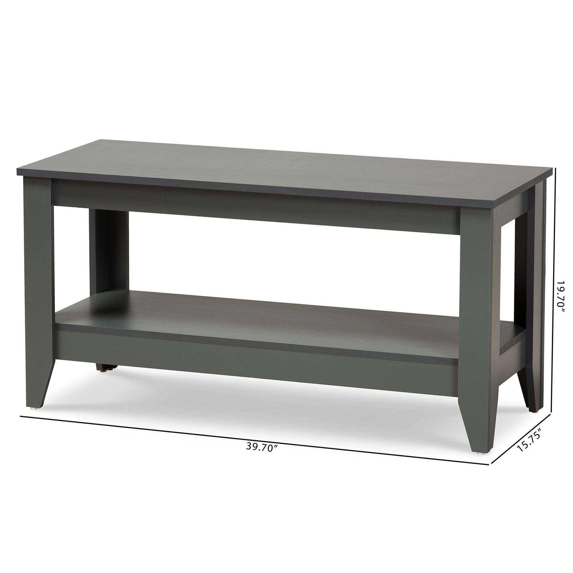 Elada Modern and Contemporary Finished Wood Coffee Table