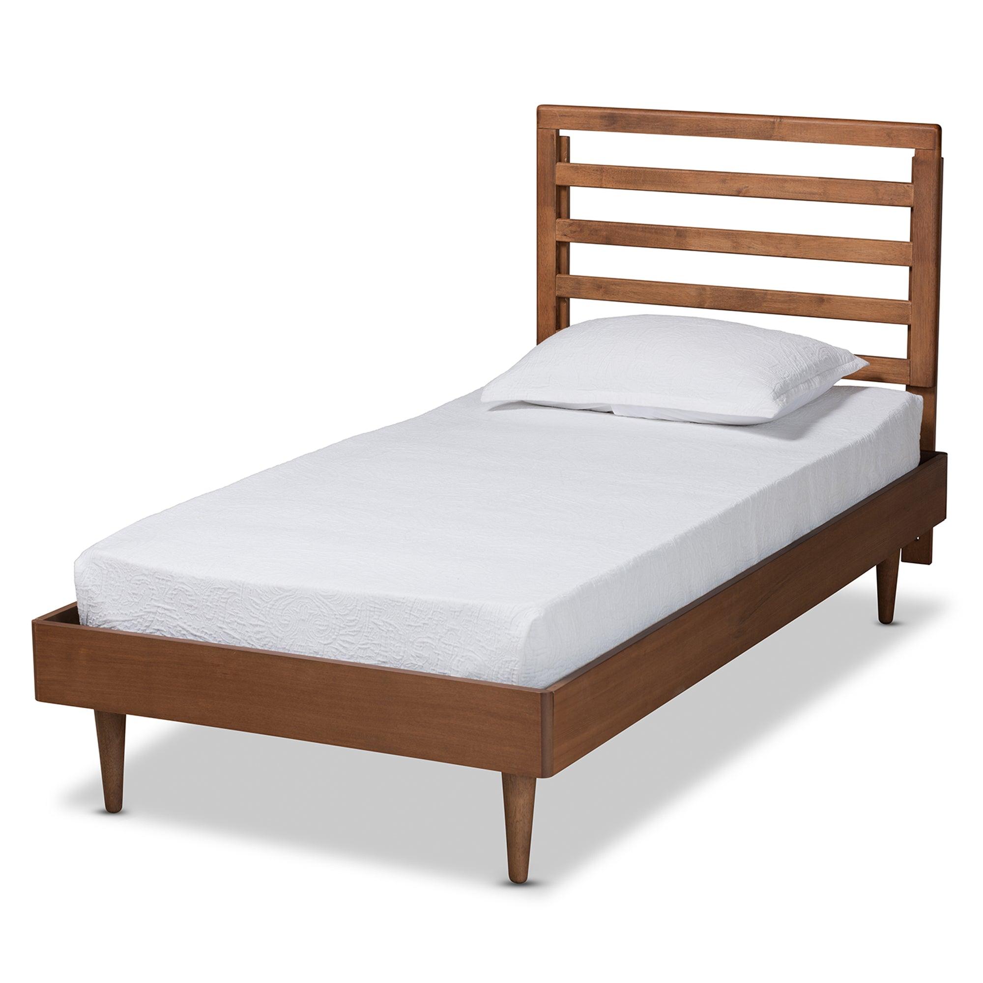 Ryo Mid-Century Modern Transitional Finished Wood Platform Bed