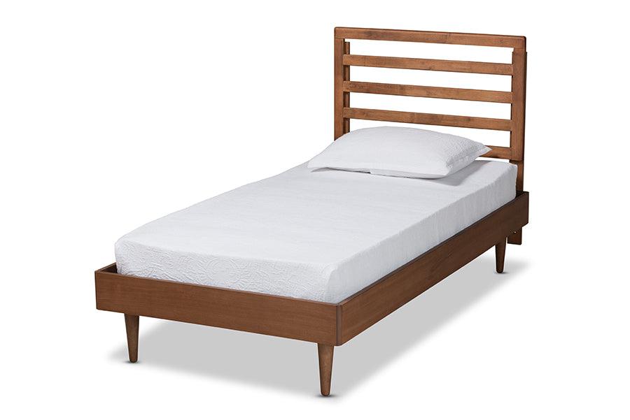 Ryo Mid-Century Modern Transitional Finished Wood Platform Bed