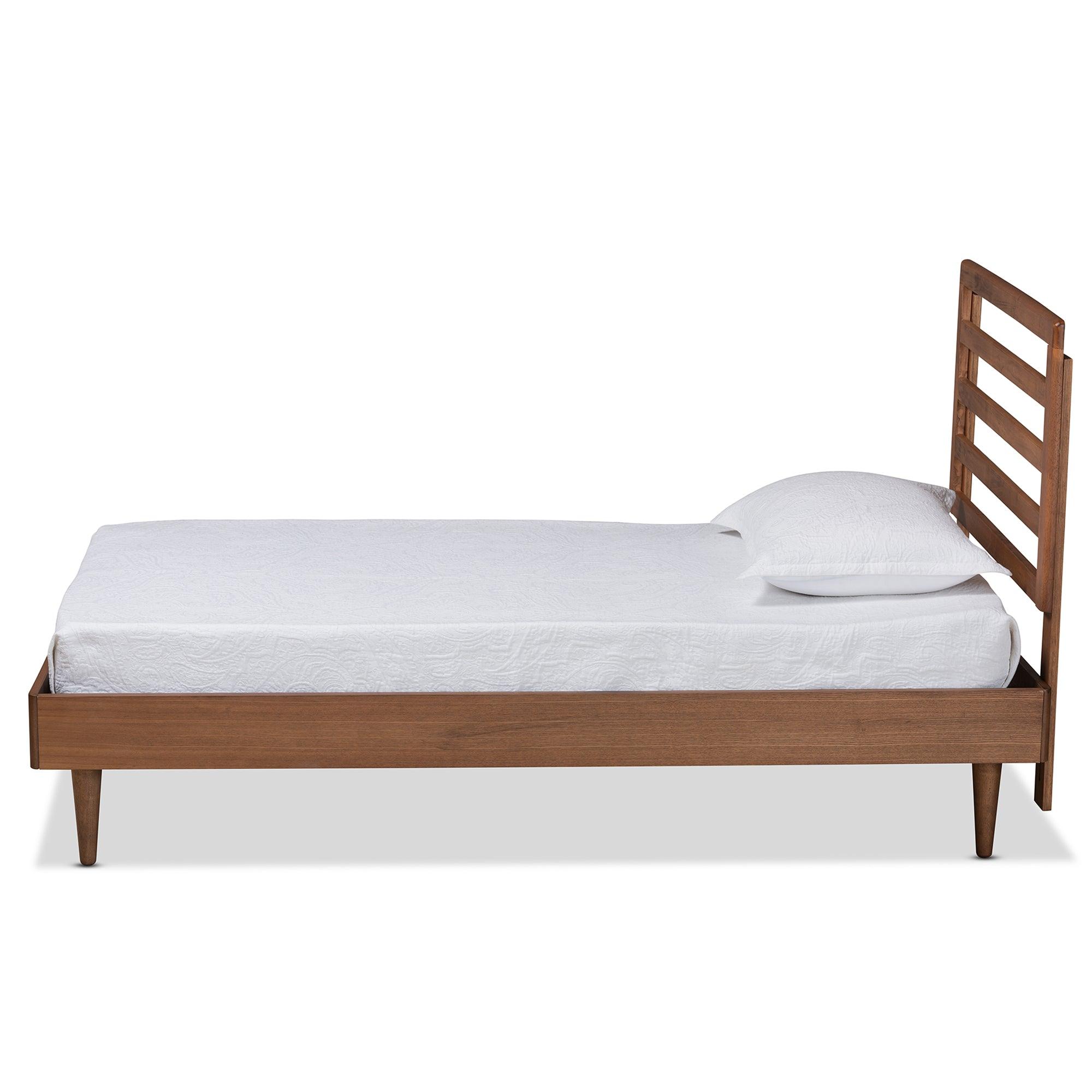 Ryo Mid-Century Modern Transitional Finished Wood Platform Bed