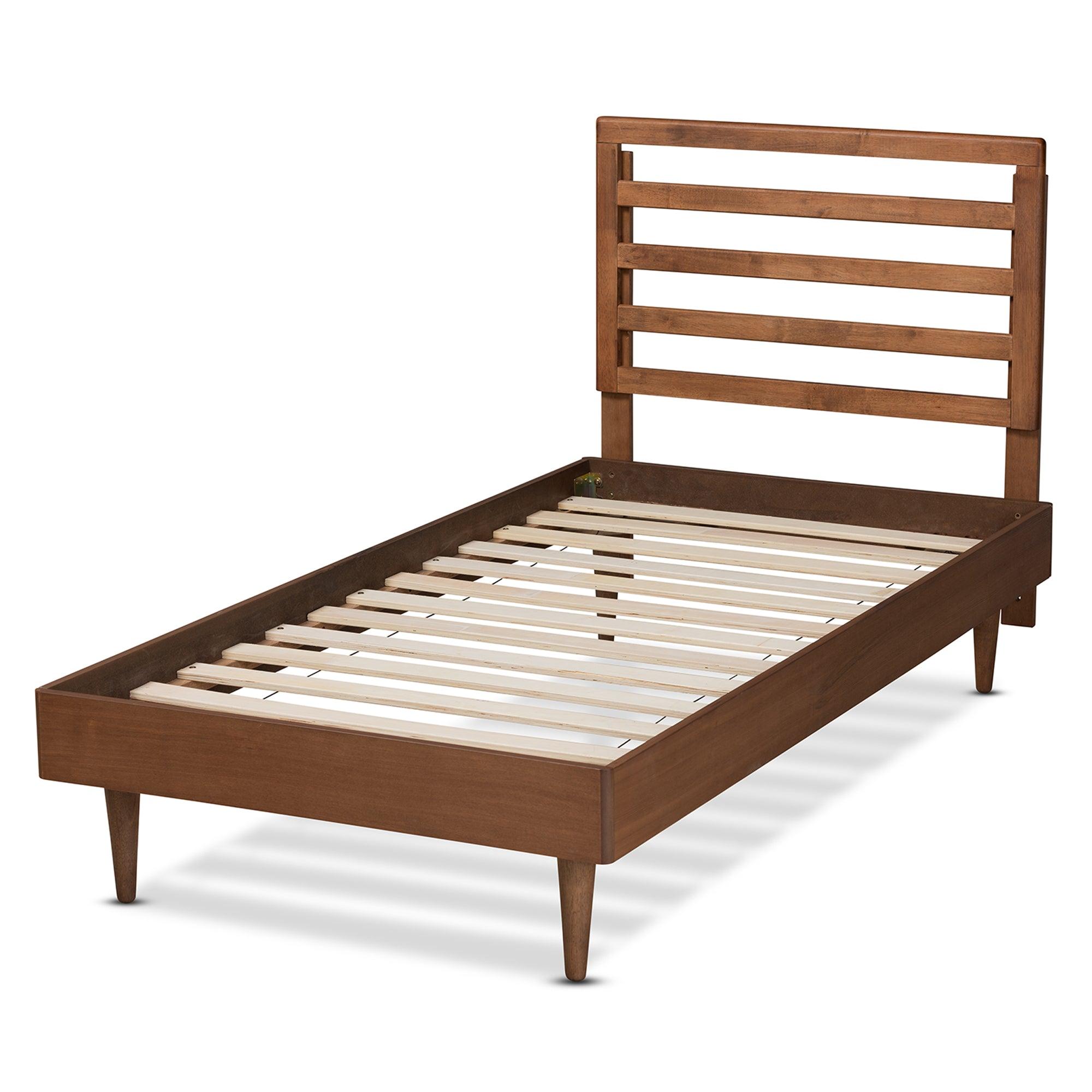 Ryo Mid-Century Modern Transitional Finished Wood Platform Bed