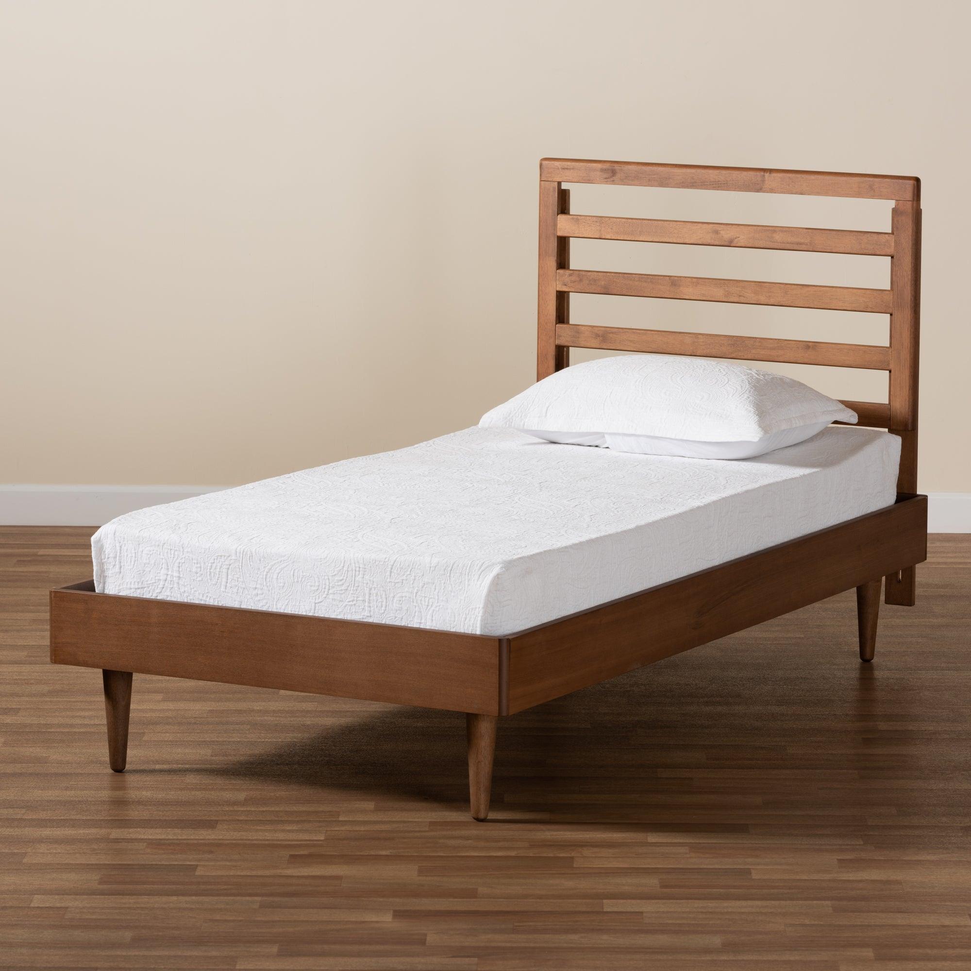 Ryo Mid-Century Modern Transitional Finished Wood Platform Bed