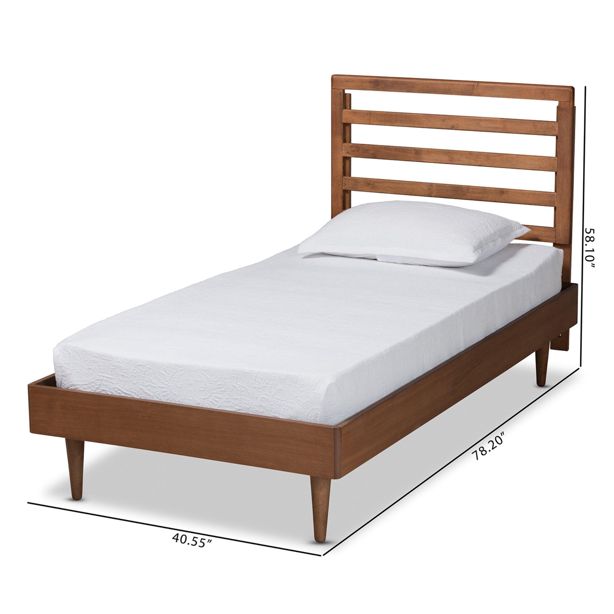 Ryo Mid-Century Modern Transitional Finished Wood Platform Bed