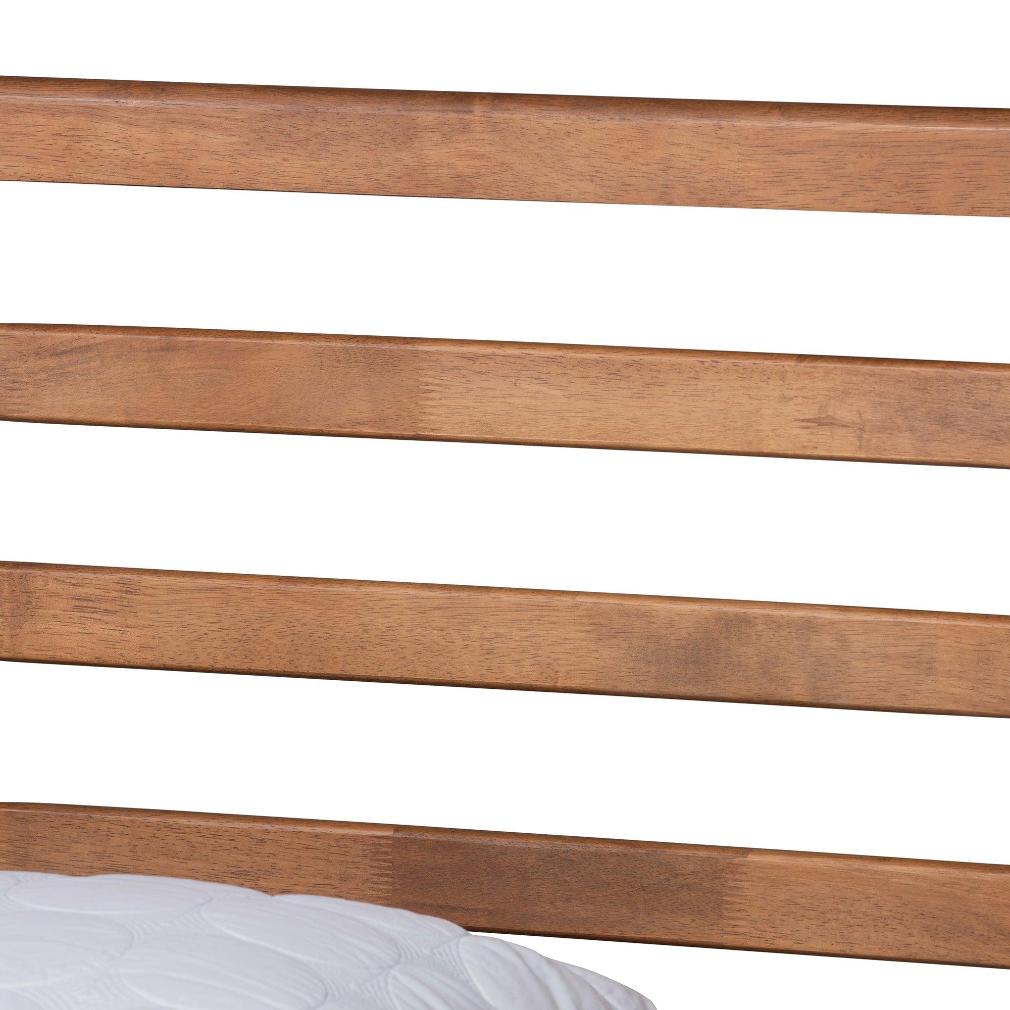 Shiro Mid-Century Modern Ash Finished Wood Platform Bed