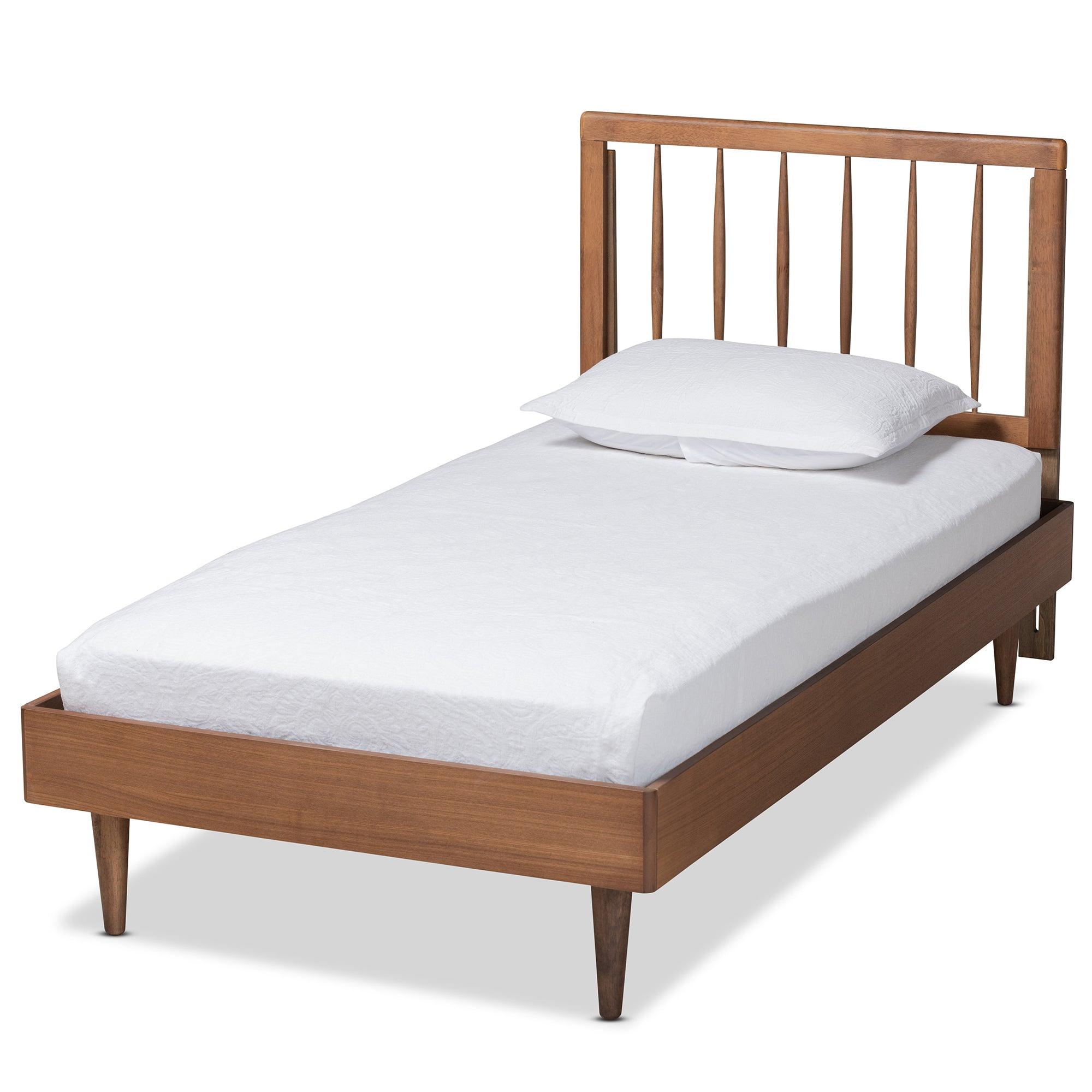 Sora Mid-Century Modern Ash Finished Wood Platform Bed