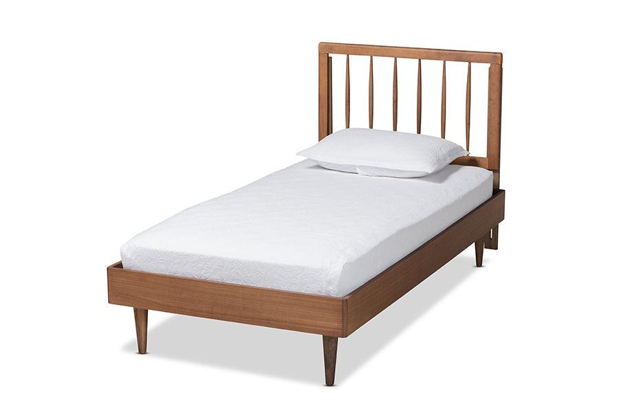 Sora Mid-Century Modern Ash Finished Wood Platform Bed