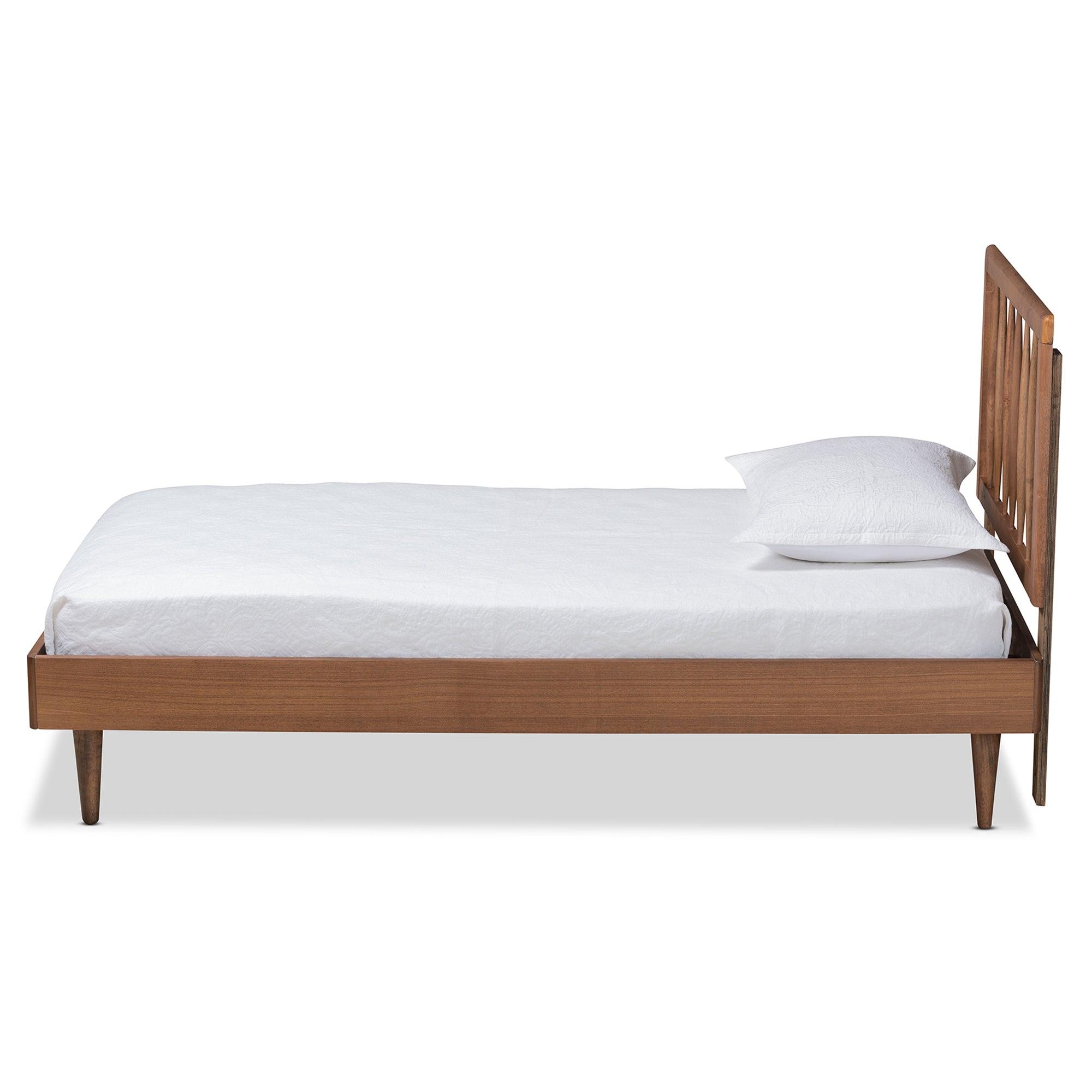 Sora Mid-Century Modern Ash Finished Wood Platform Bed