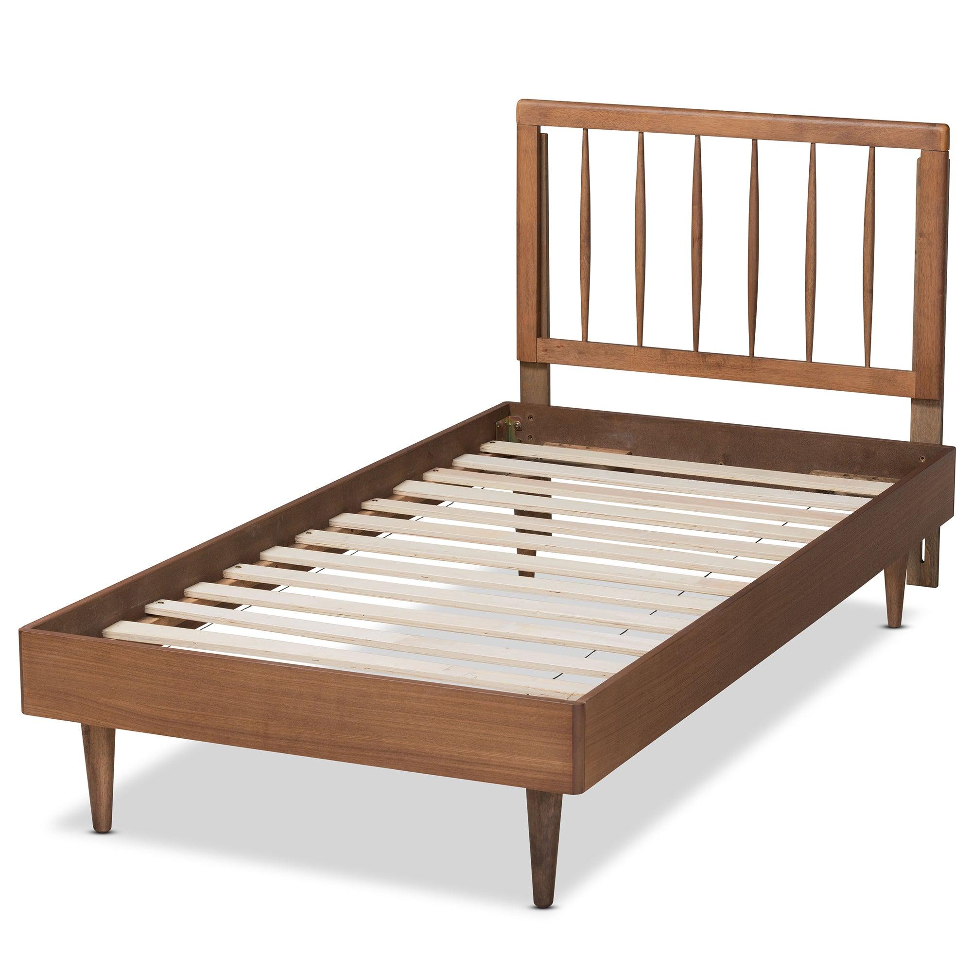 Sora Mid-Century Modern Ash Finished Wood Platform Bed