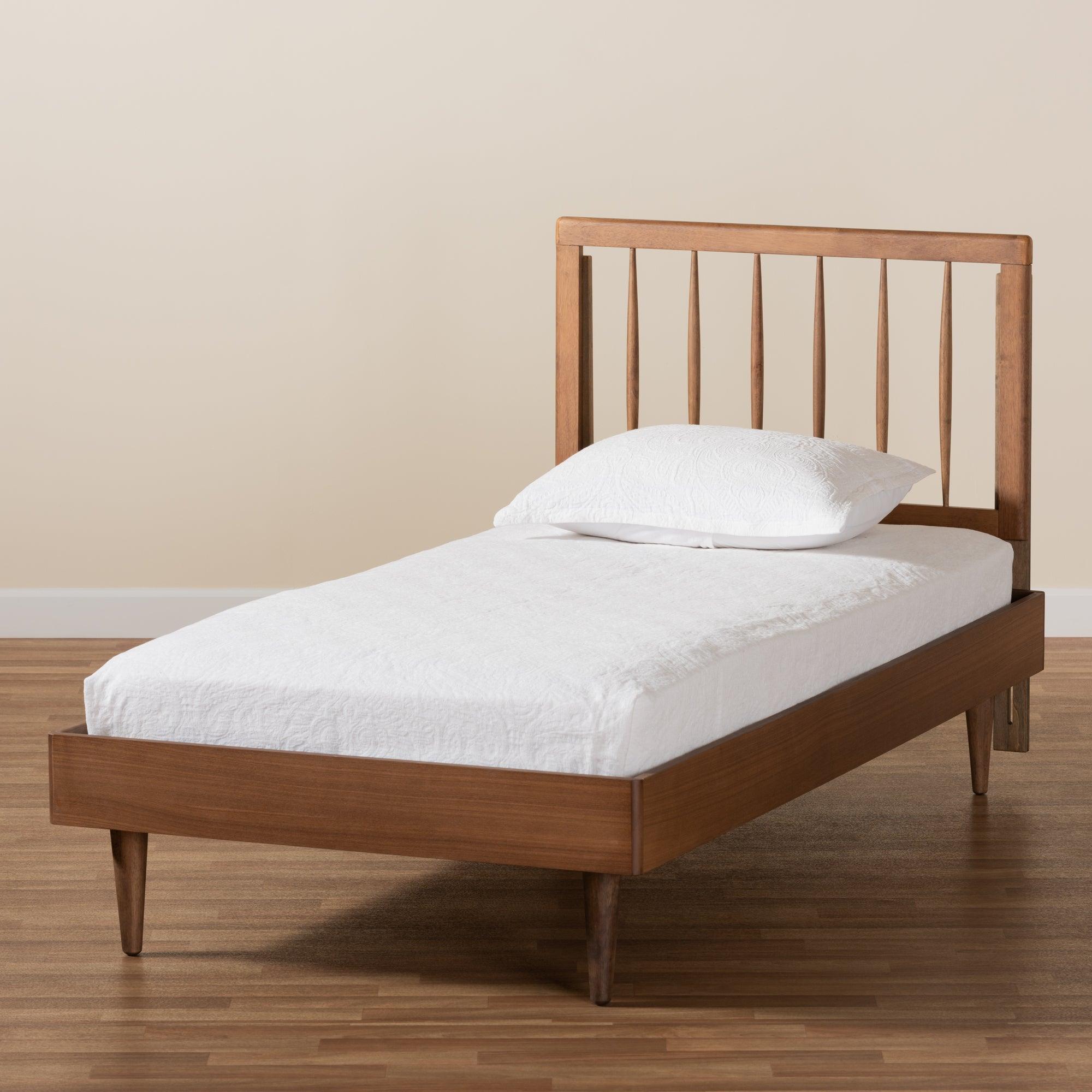 Sora Mid-Century Modern Ash Finished Wood Platform Bed