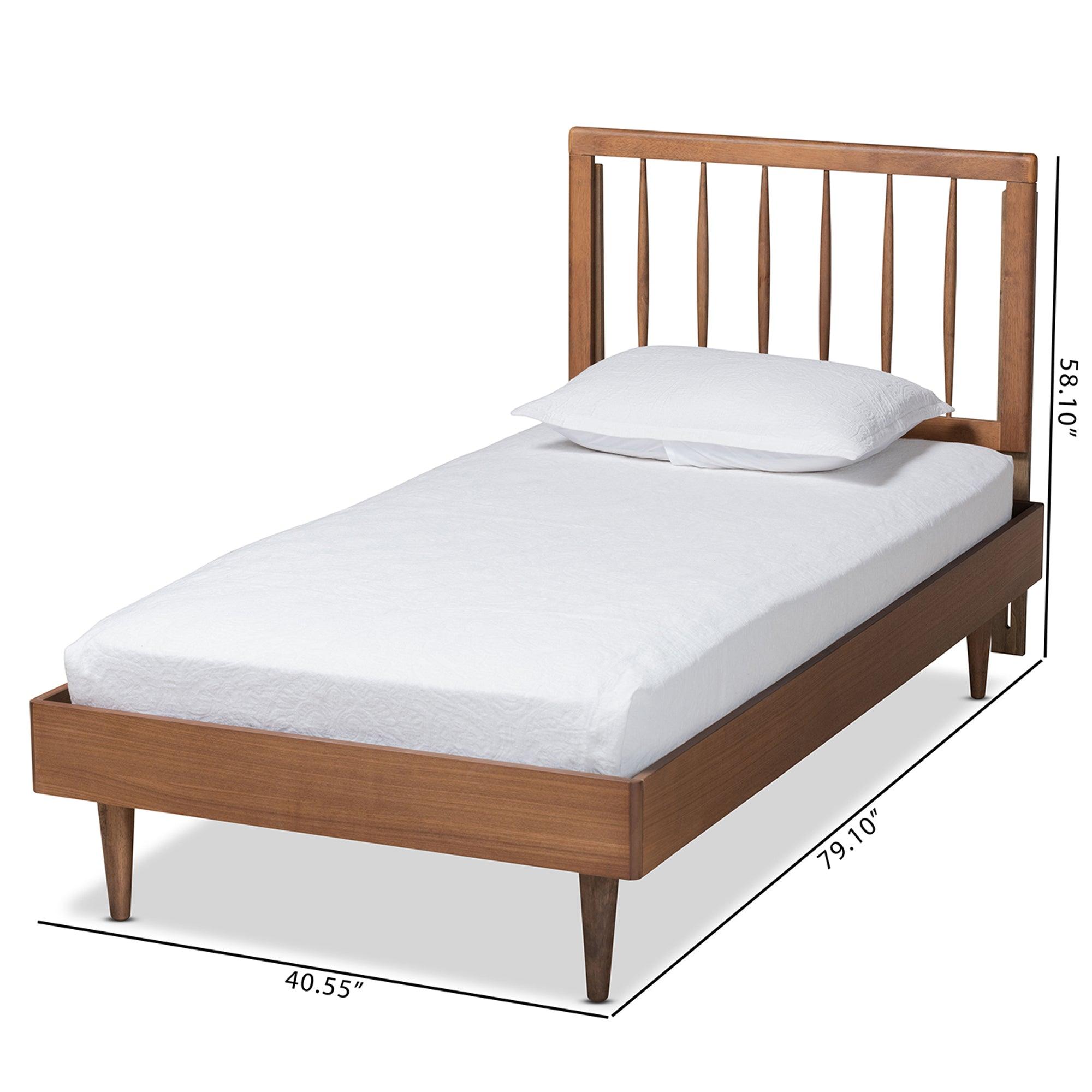 Sora Mid-Century Modern Ash Finished Wood Platform Bed