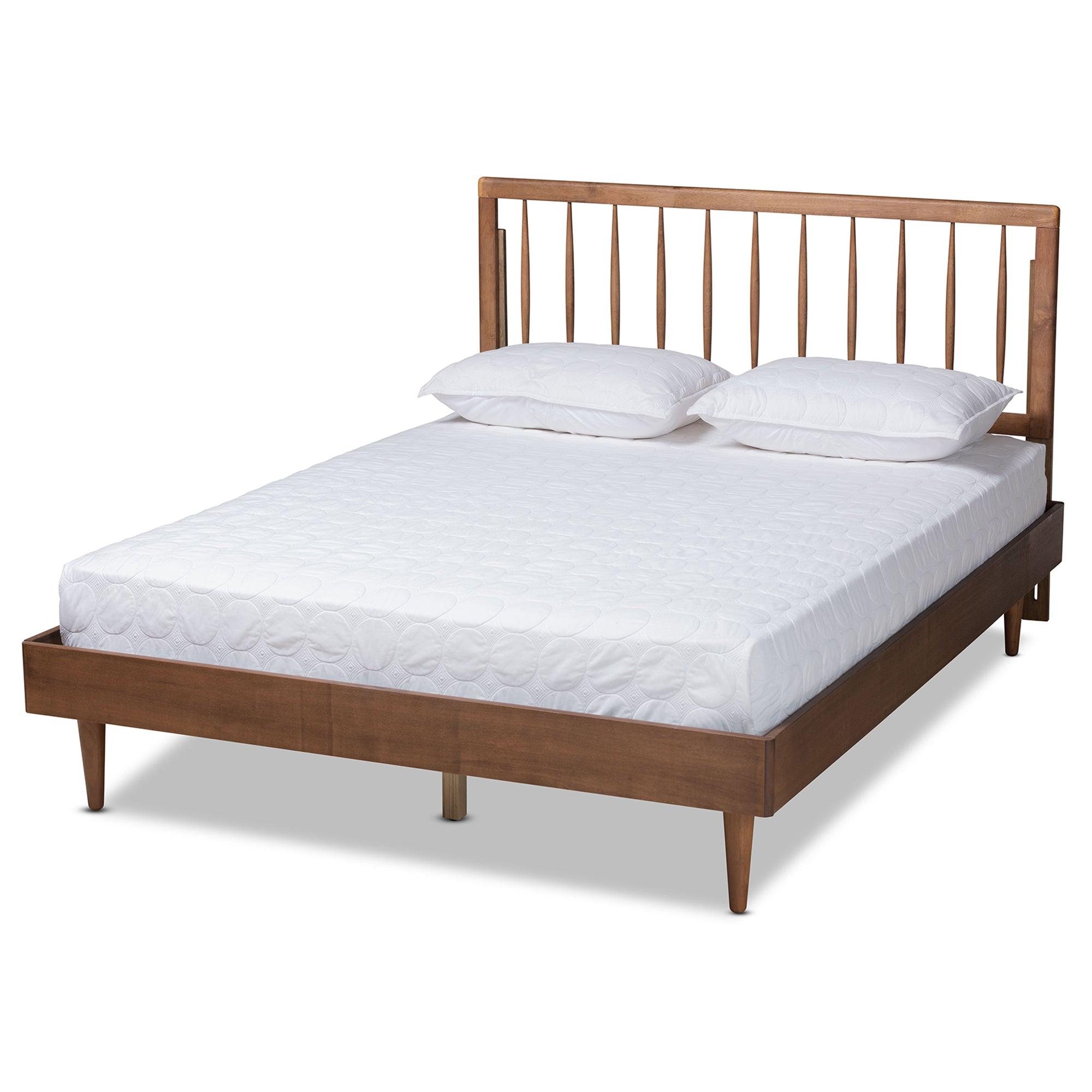 Sora Mid-Century Modern Ash Finished Wood Platform Bed