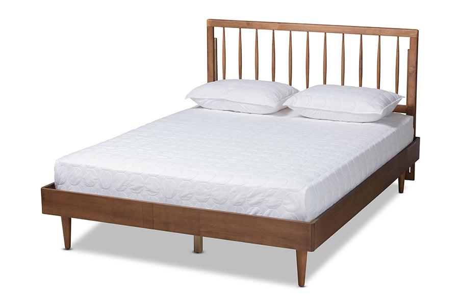 Sora Mid-Century Modern Ash Finished Wood Platform Bed