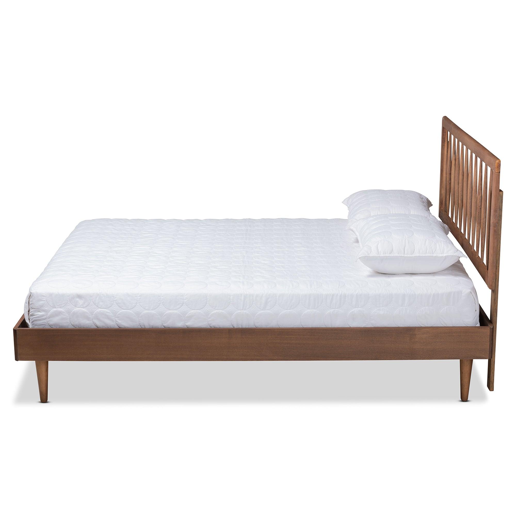 Sora Mid-Century Modern Ash Finished Wood Platform Bed