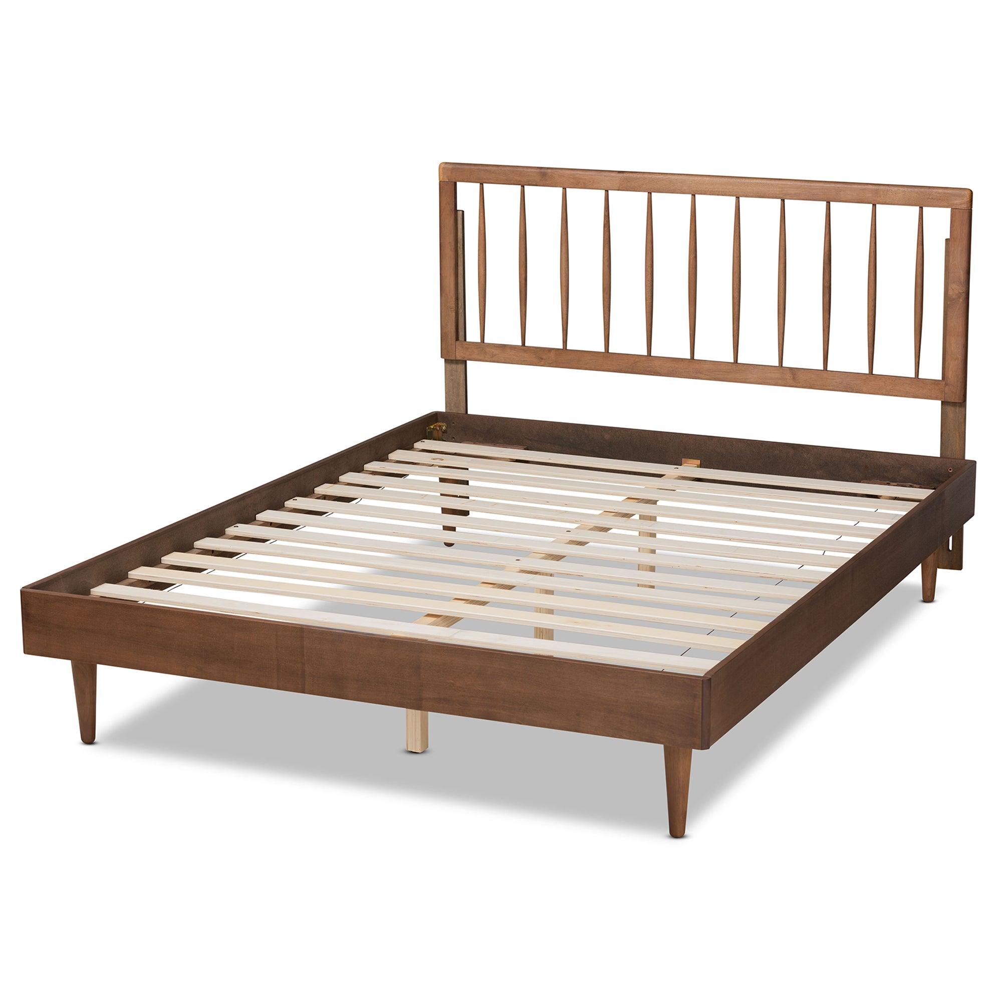 Sora Mid-Century Modern Ash Finished Wood Platform Bed