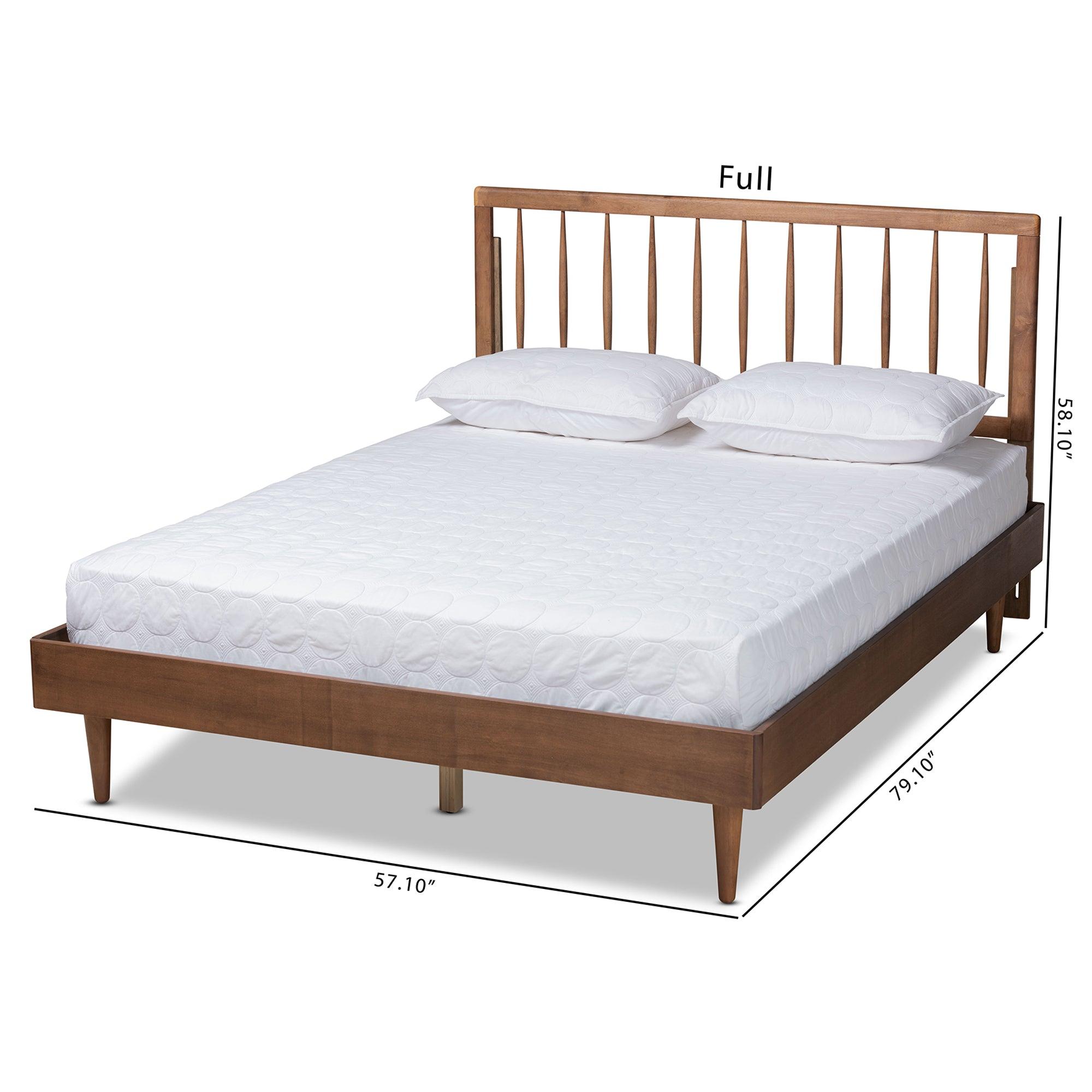 Sora Mid-Century Modern Ash Finished Wood Platform Bed