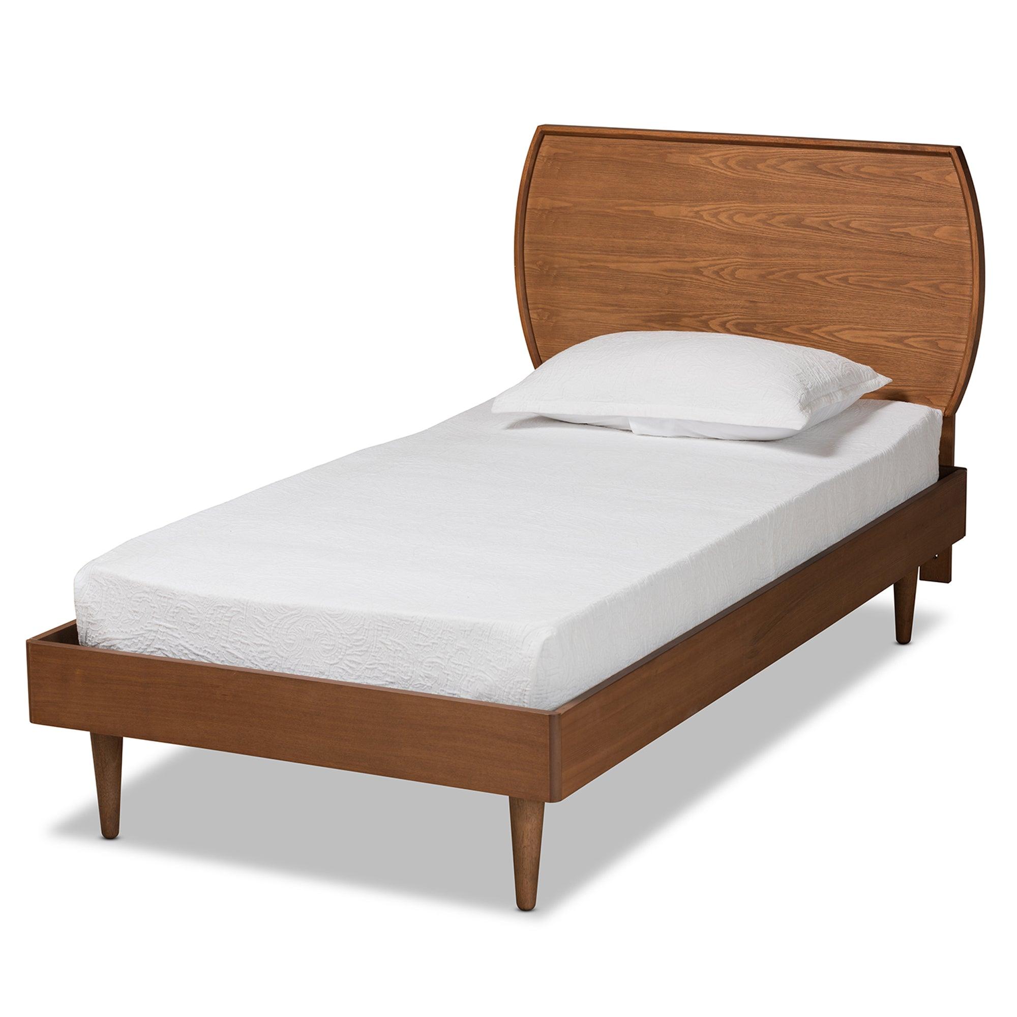 Yori Mid-Century Modern Finished Wood Platform Bed