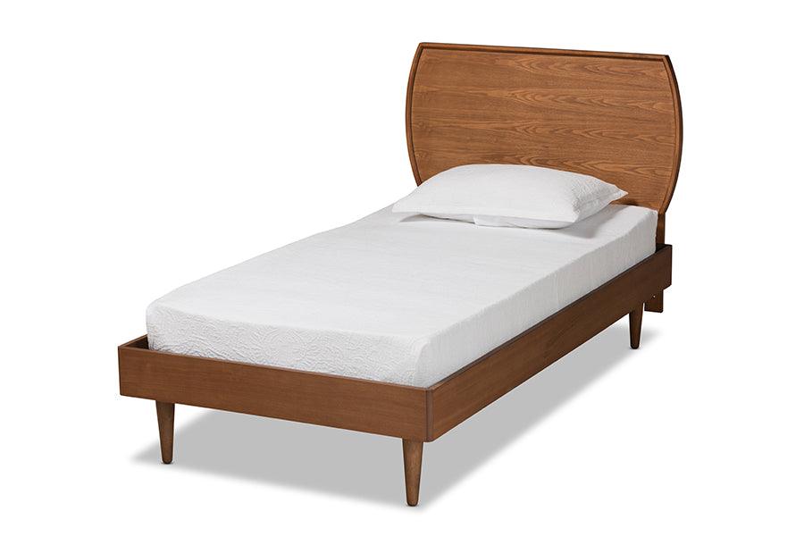 Yori Mid-Century Modern Finished Wood Platform Bed