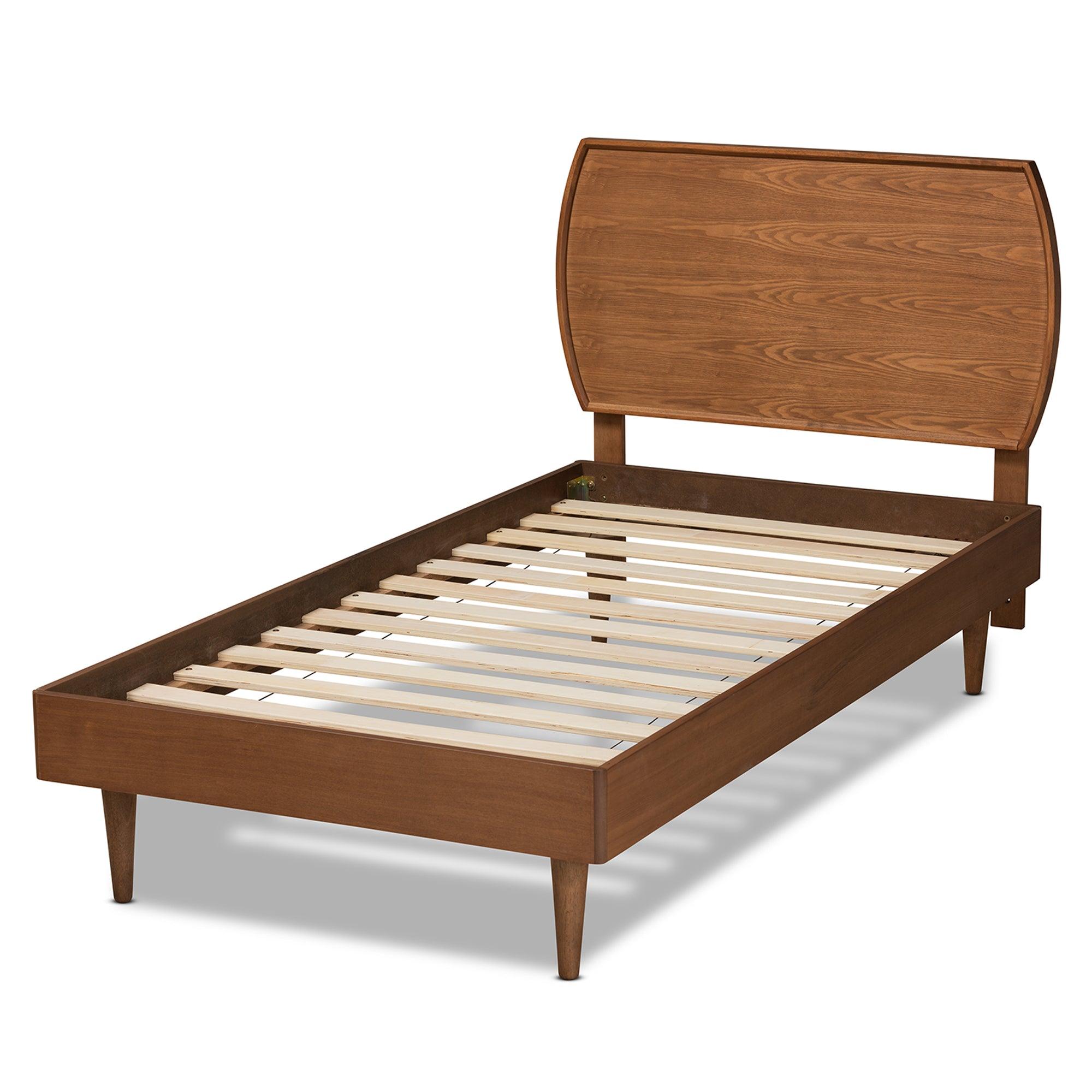 Yori Mid-Century Modern Finished Wood Platform Bed