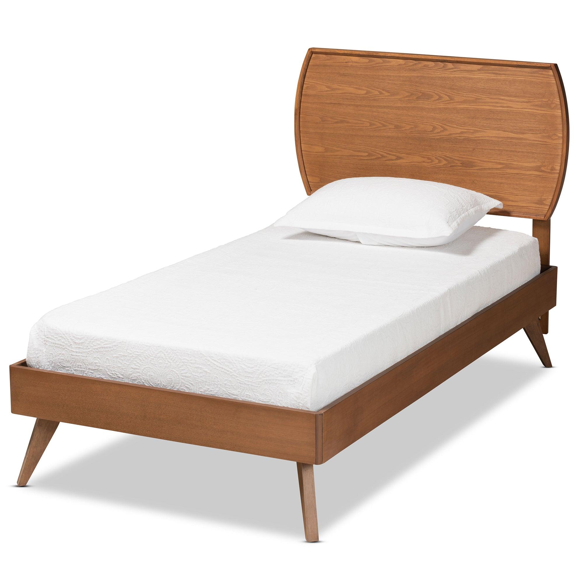 Aimi Mid-Century Modern Finished Wood Platform Bed