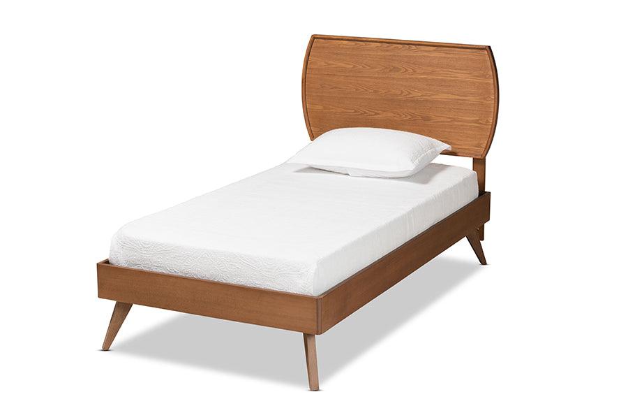 Aimi Mid-Century Modern Finished Wood Platform Bed