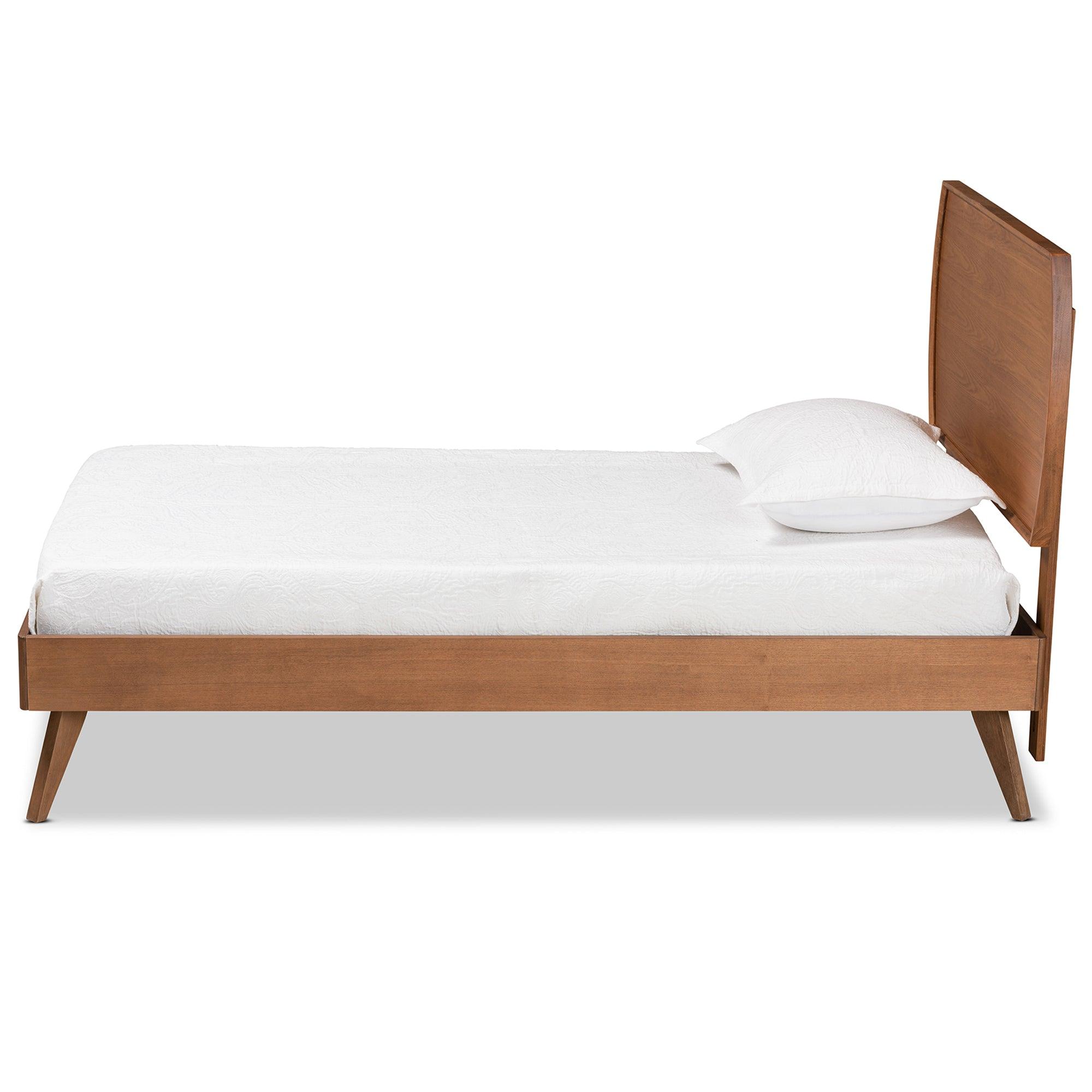 Aimi Mid-Century Modern Finished Wood Platform Bed