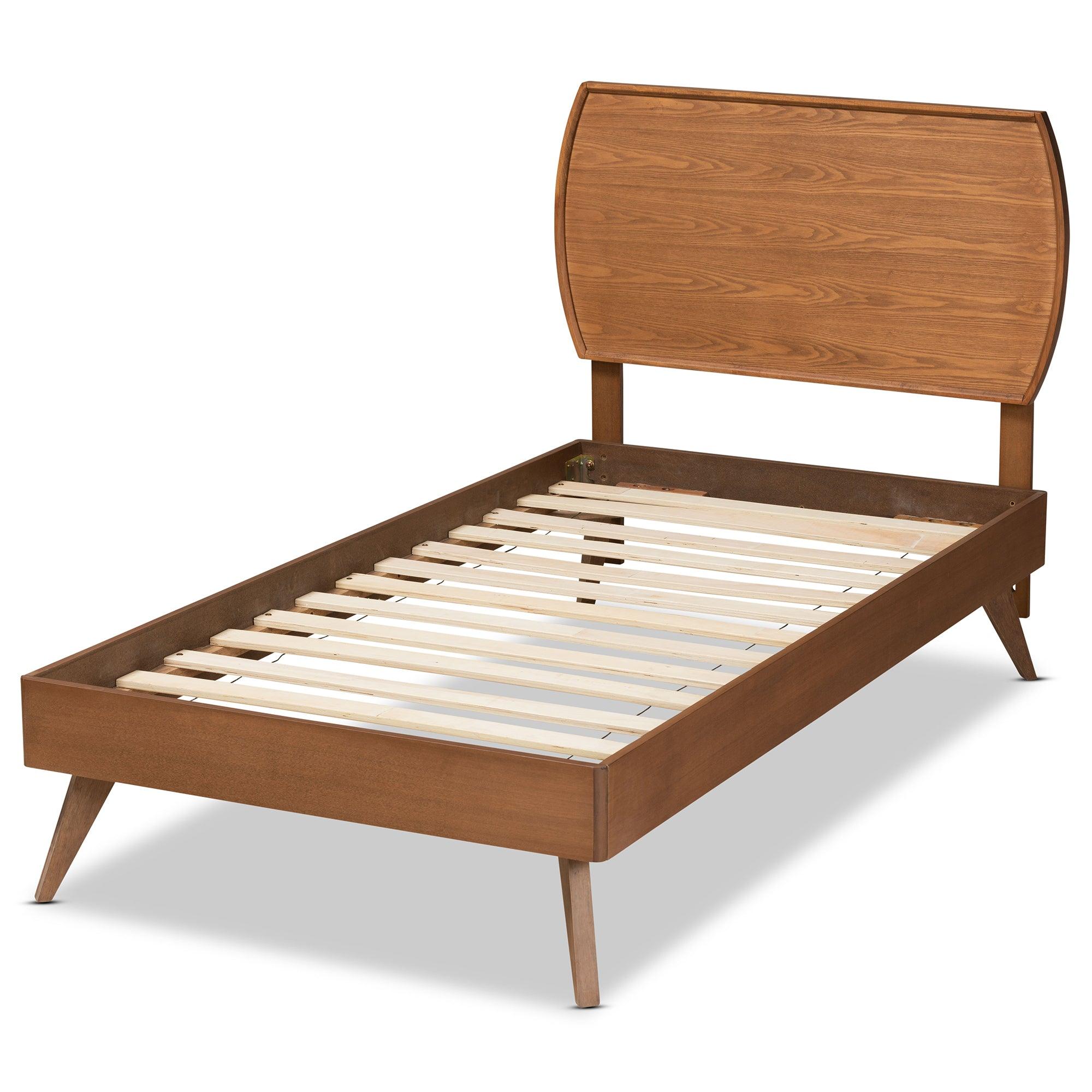 Aimi Mid-Century Modern Finished Wood Platform Bed