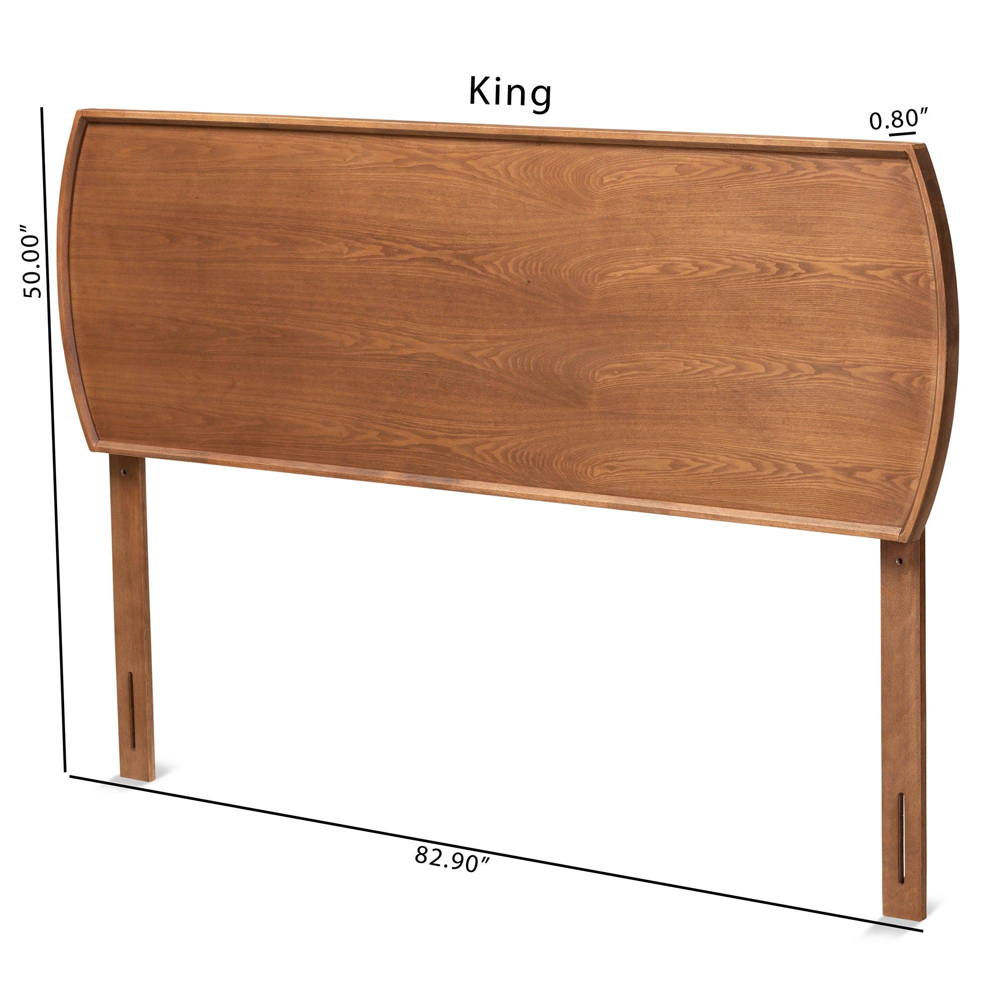 Laurien Mid-Century Modern Ash Finished Wood Headboard