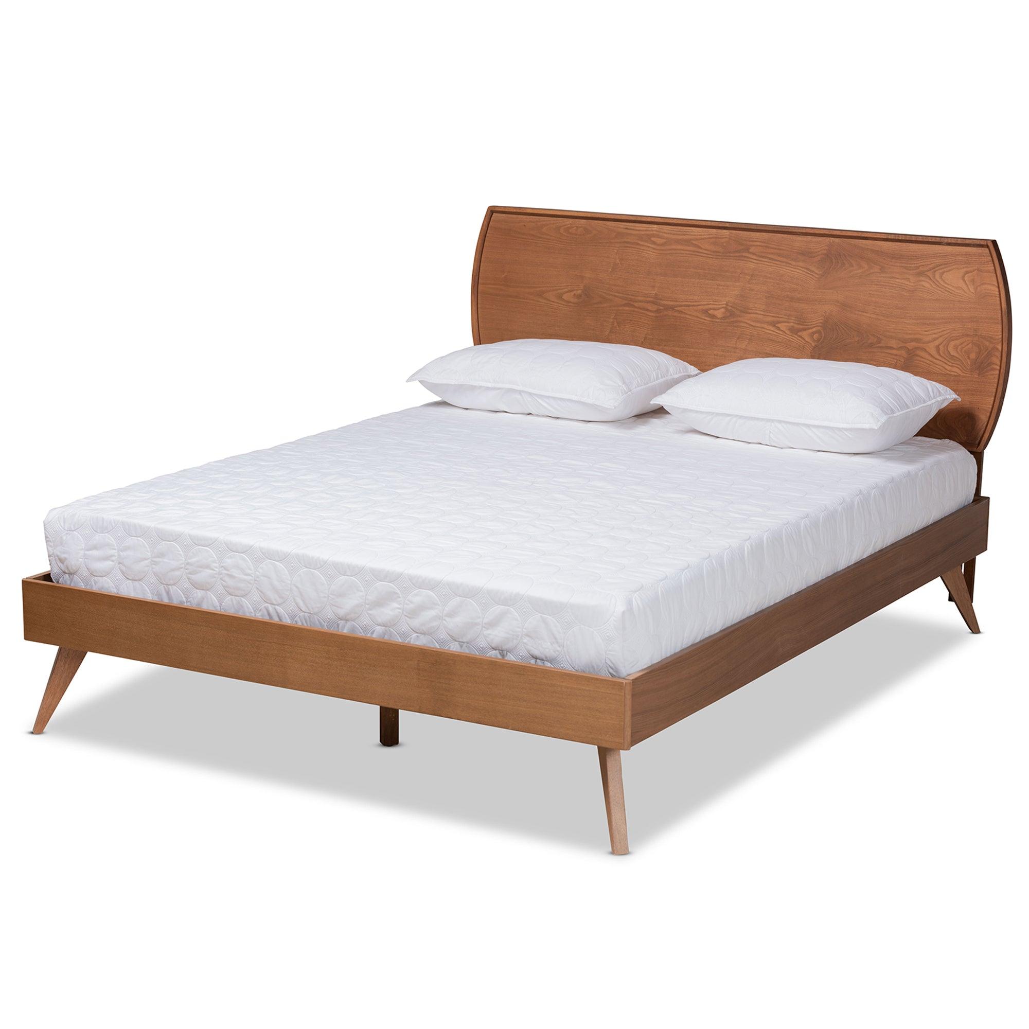 Aimi Mid-Century Modern Finished Wood Platform Bed