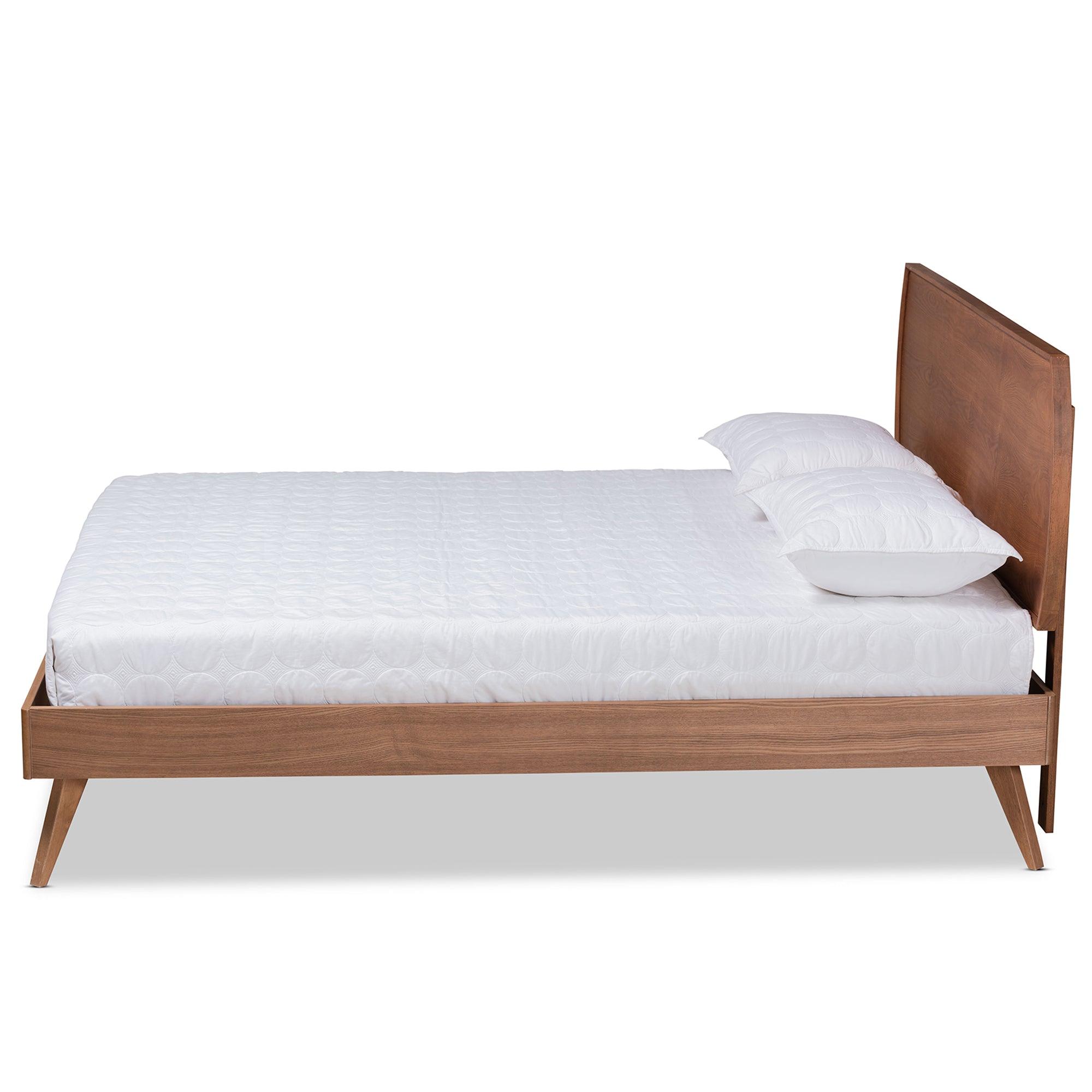 Aimi Mid-Century Modern Finished Wood Platform Bed