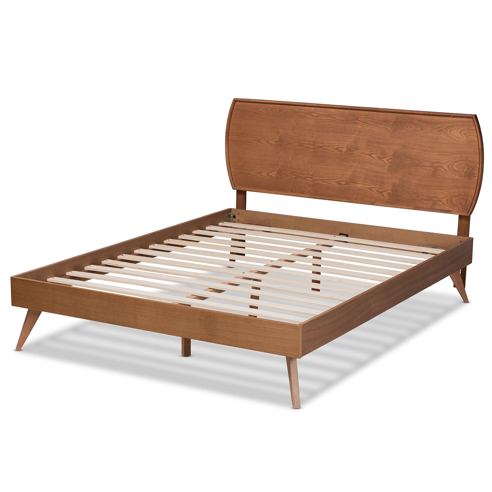 Aimi Mid-Century Modern Finished Wood Platform Bed