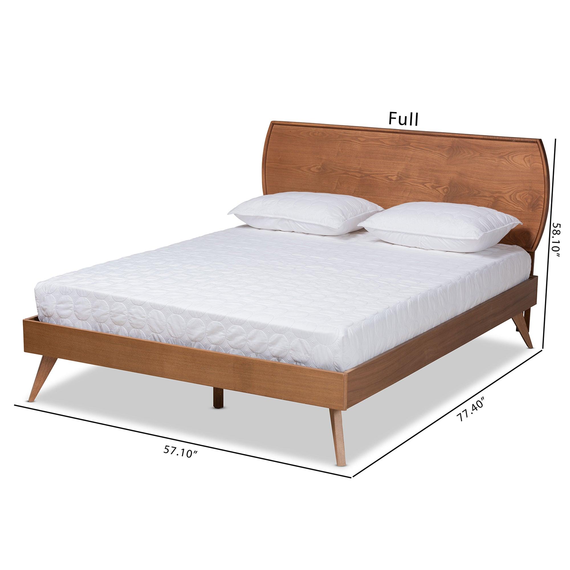 Aimi Mid-Century Modern Finished Wood Platform Bed