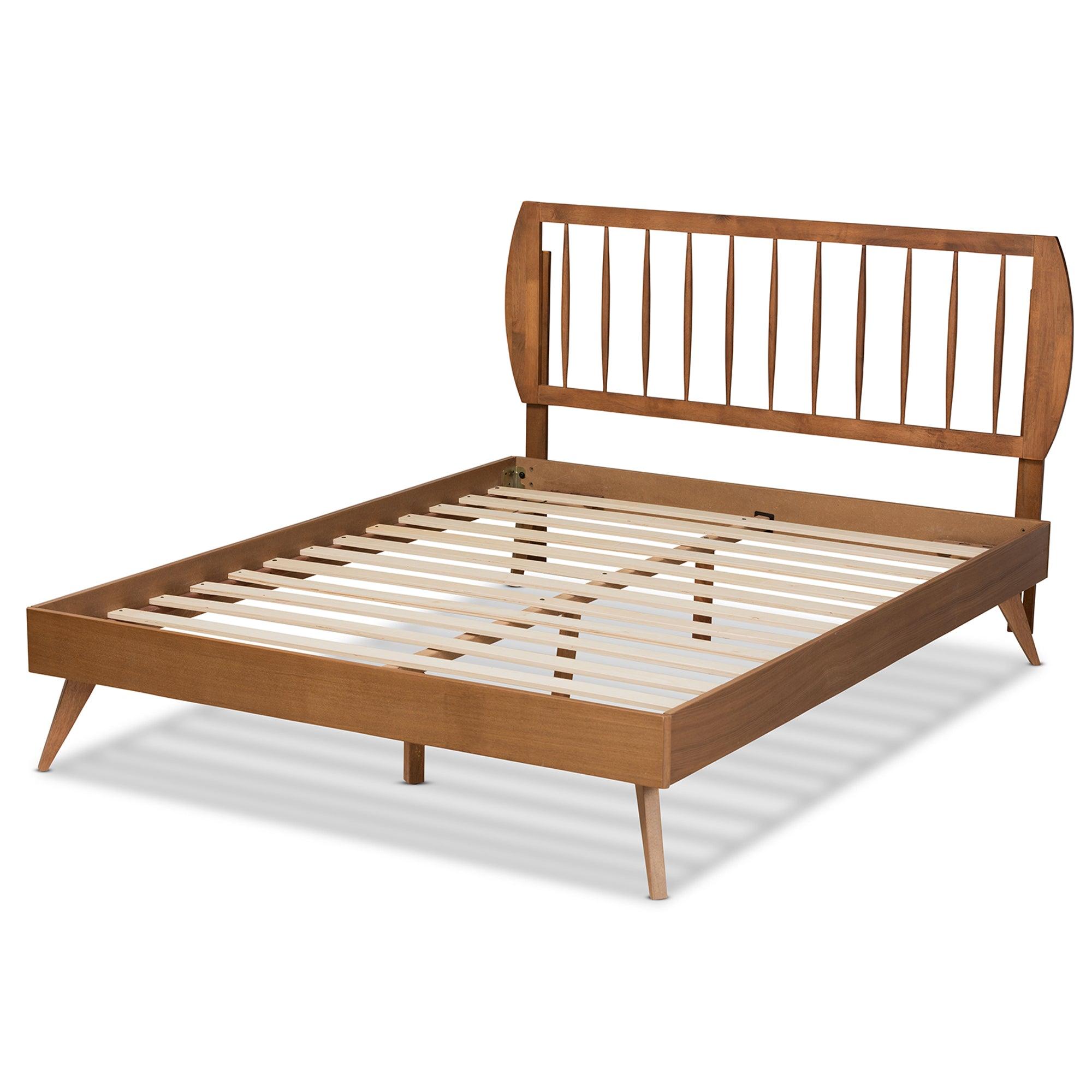 Emiko Modern and Contemporary Finished Wood Platform Bed